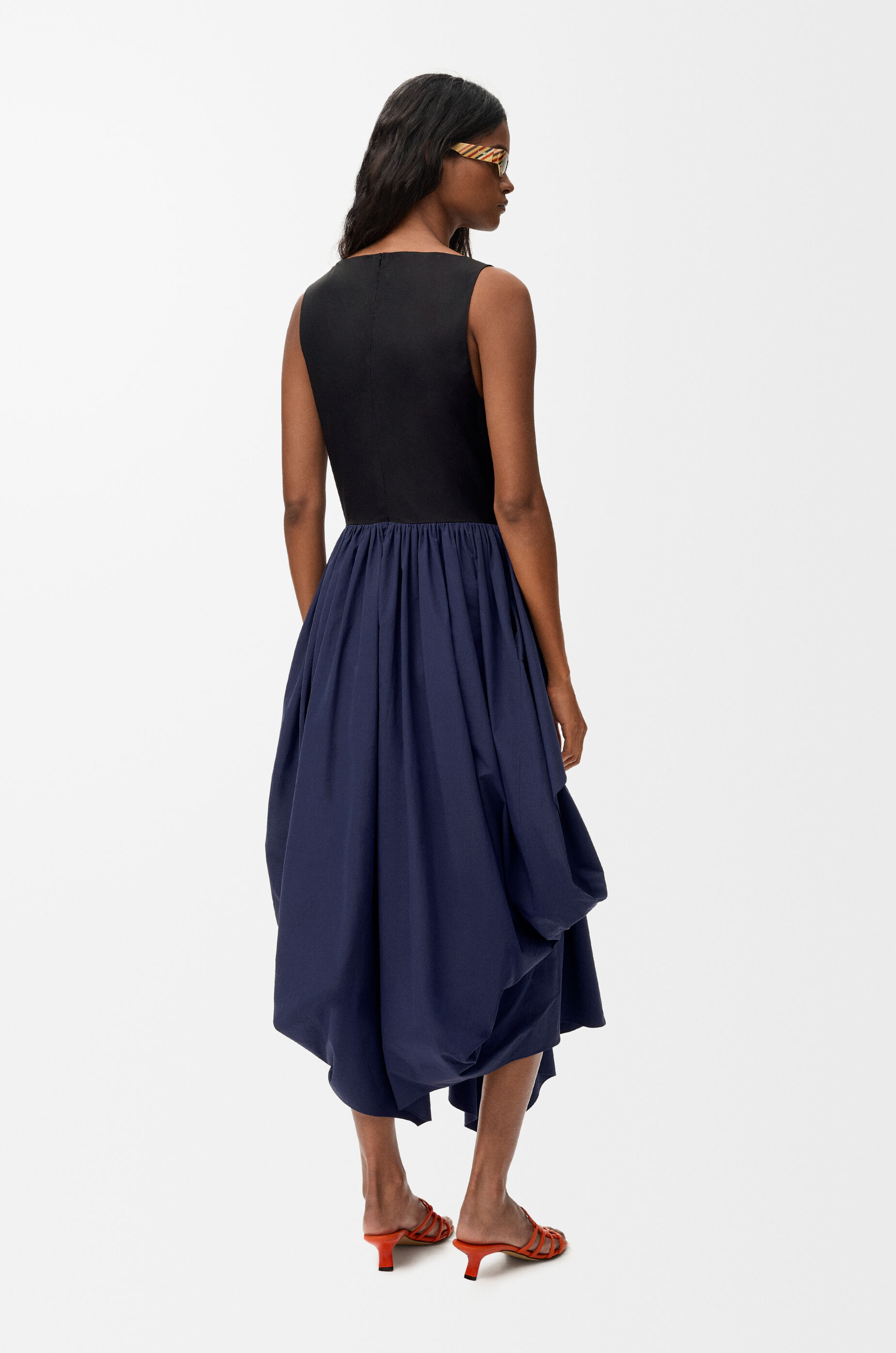 LOEWE Dress in cotton Black/Navy