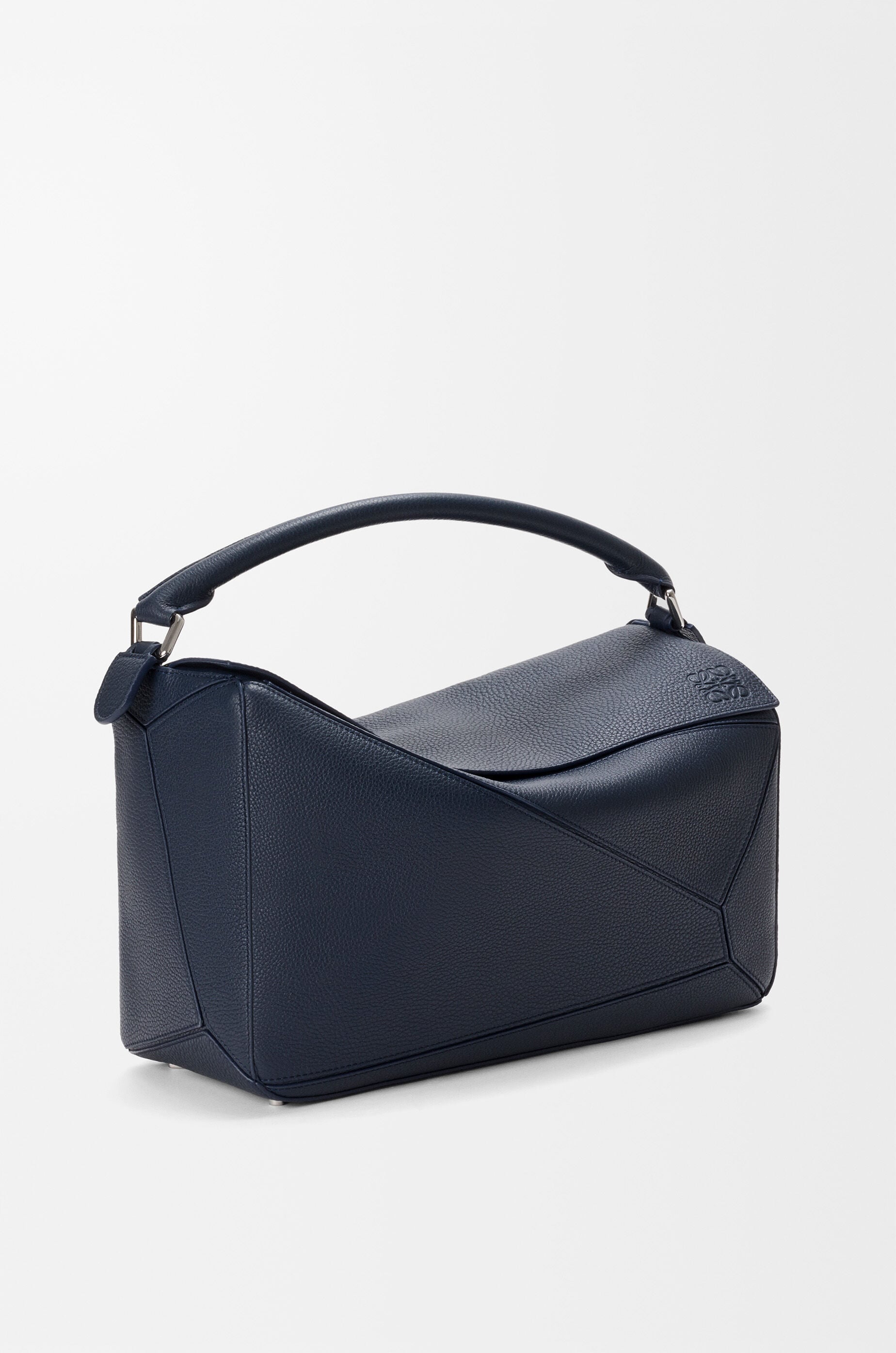 LOEWE Large Puzzle bag in supple grained calfskin Deep Navy