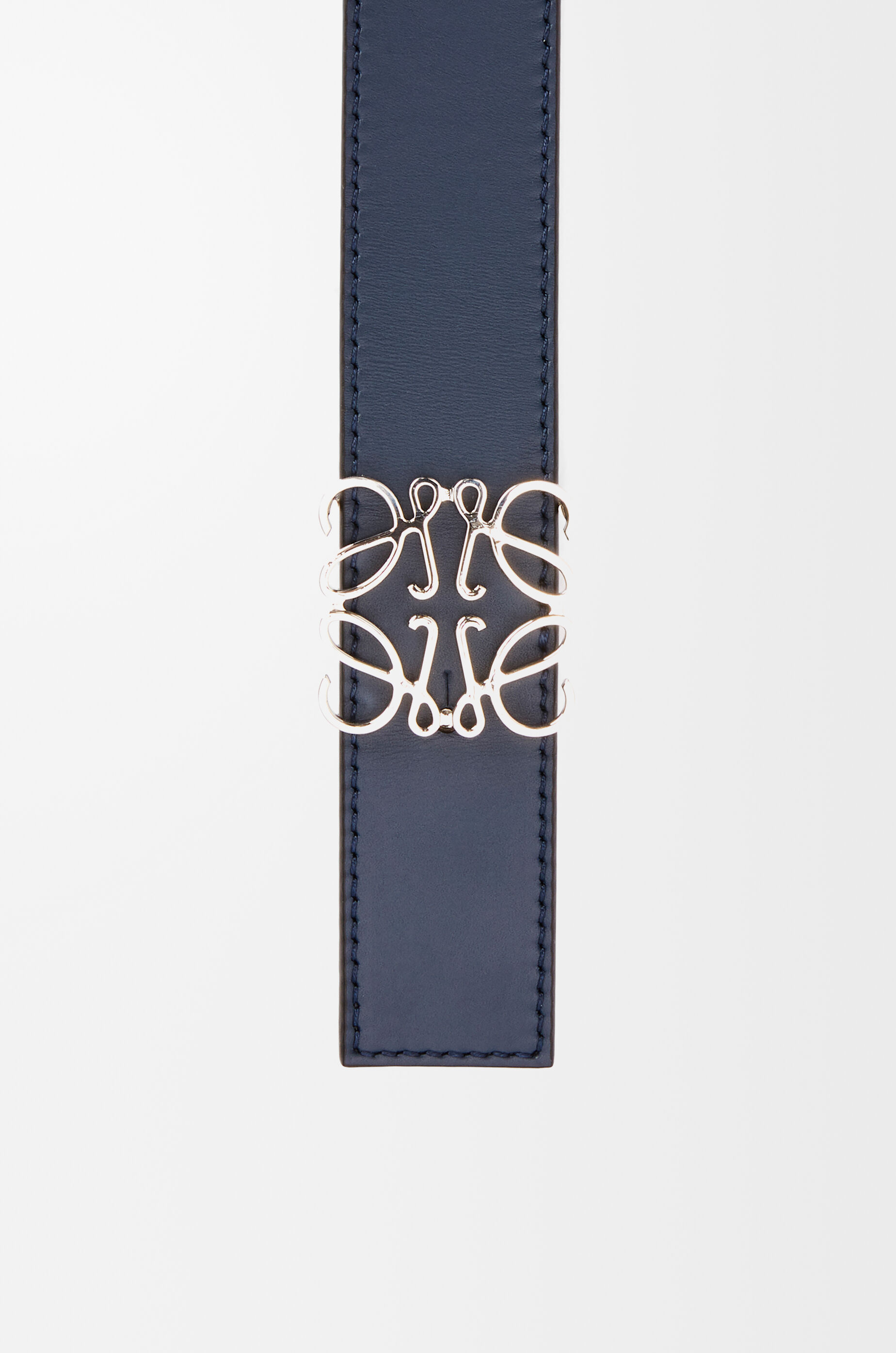 LOEWE Reversible Anagram belt in smooth calfskin Ocean/Black/Palladium