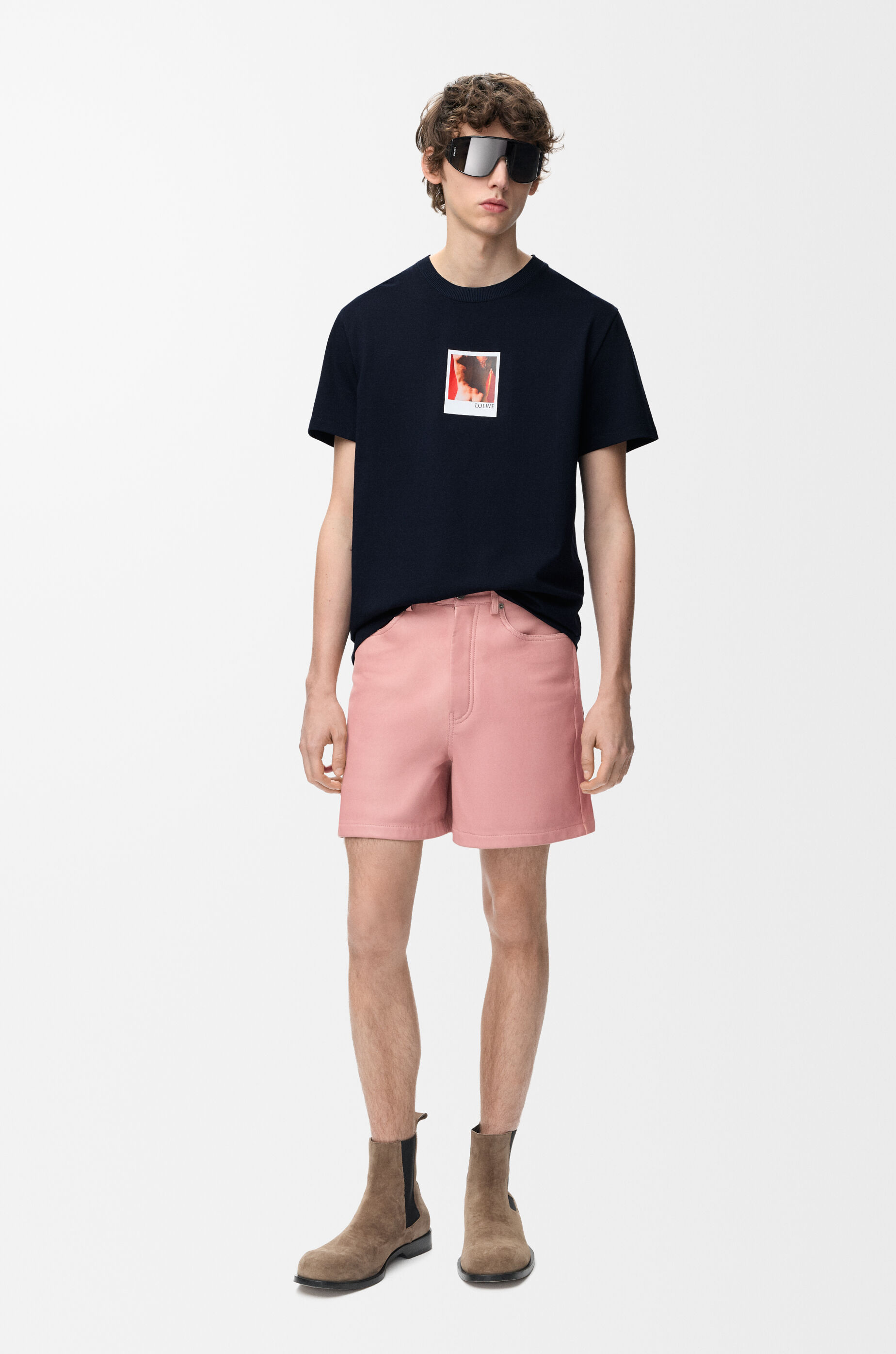 LOEWE T-shirt in cotton Navy/White
