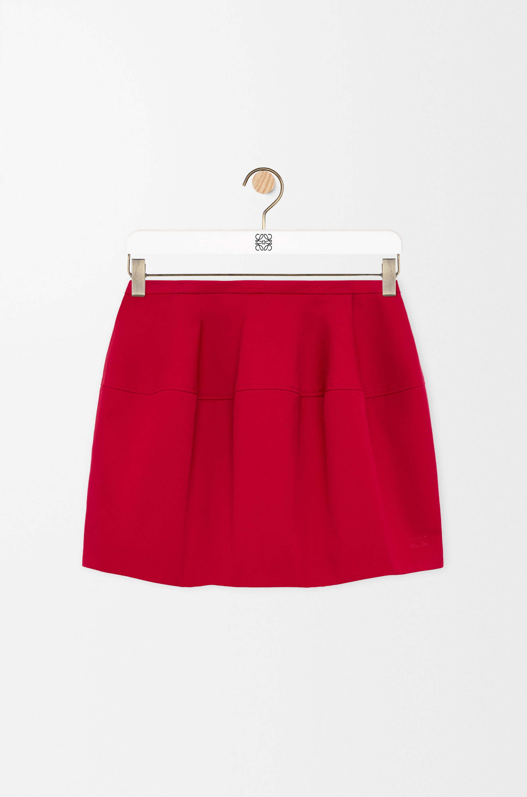LOEWE Balloon skirt in cotton and silk Red