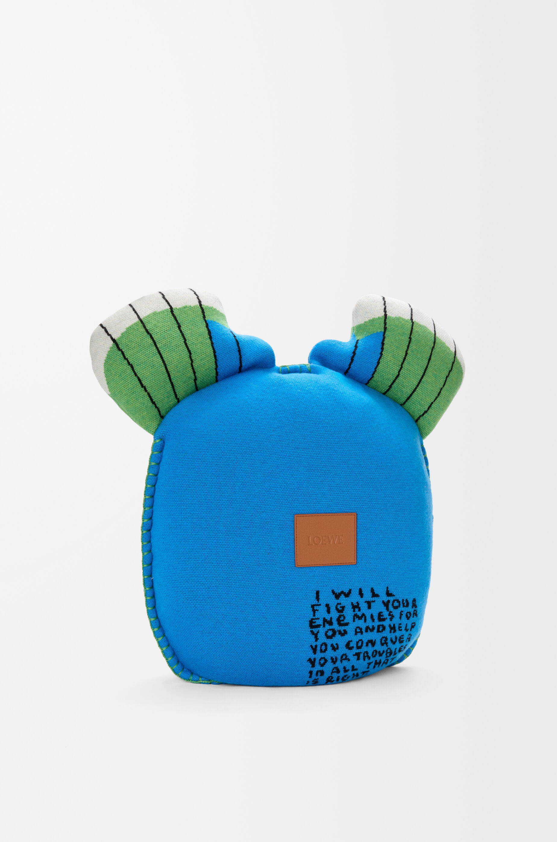 LOEWE Cushion in wool Seaside Blue/Multicolor