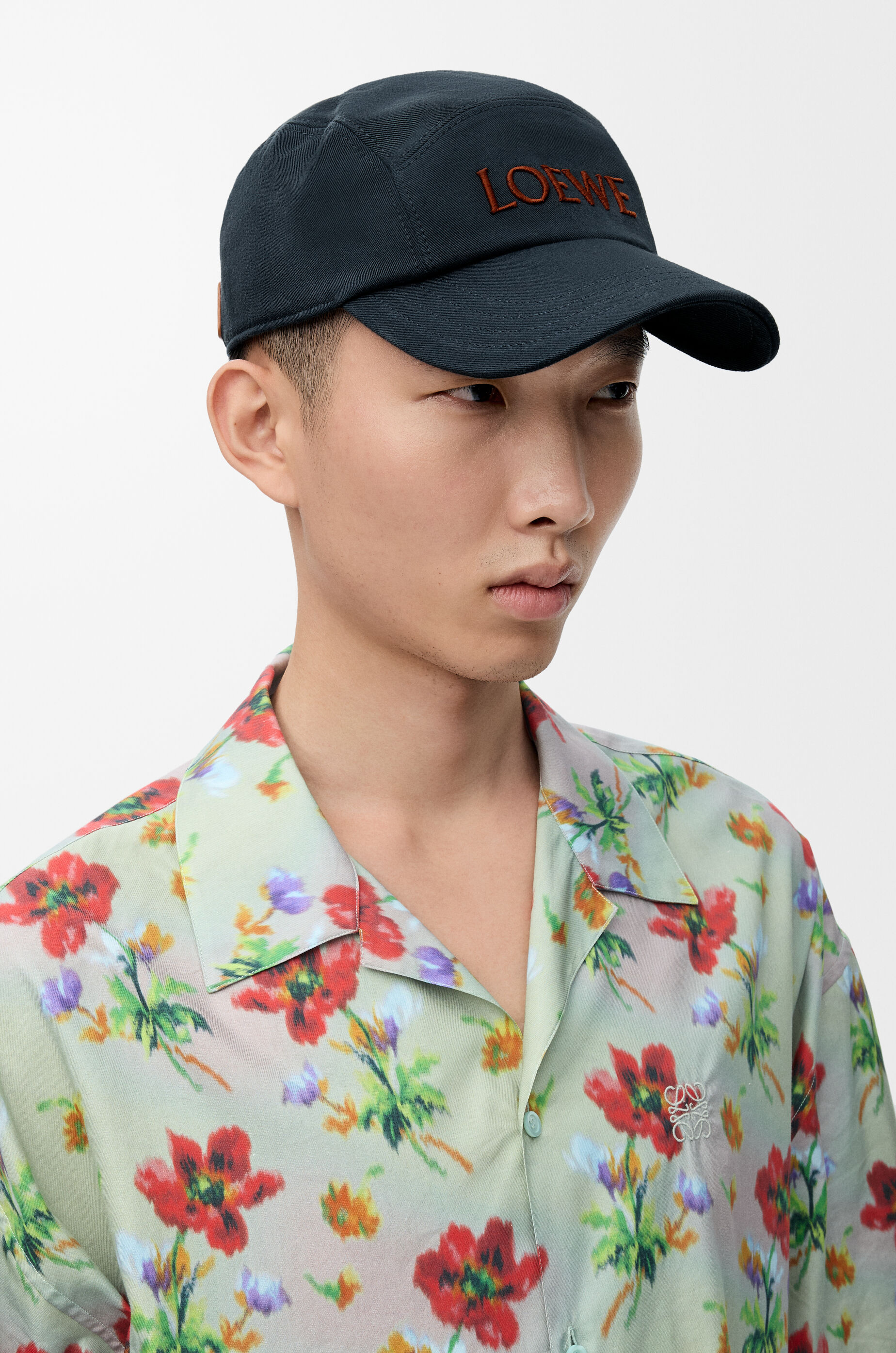 LOEWE Camp cap in cotton Deep Navy