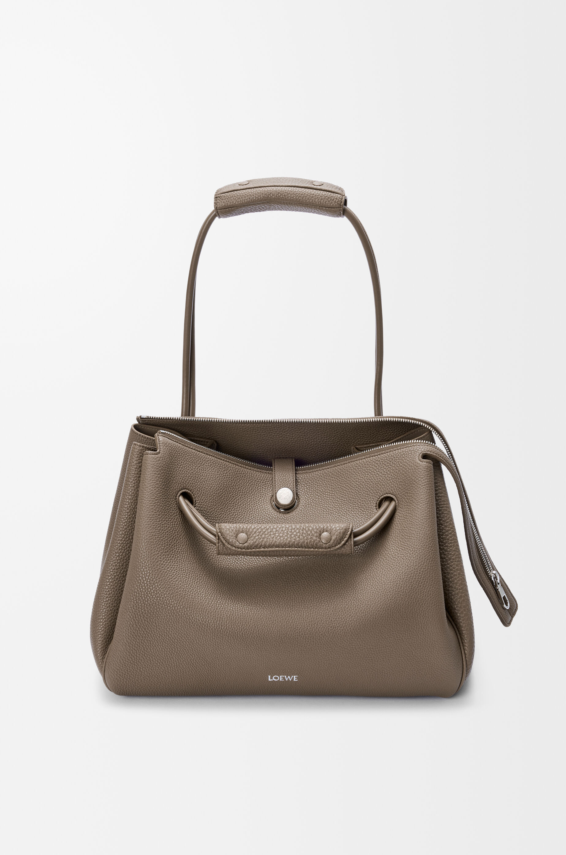 LOEWE Large Madrid bag in supple grained calfskin Taupe