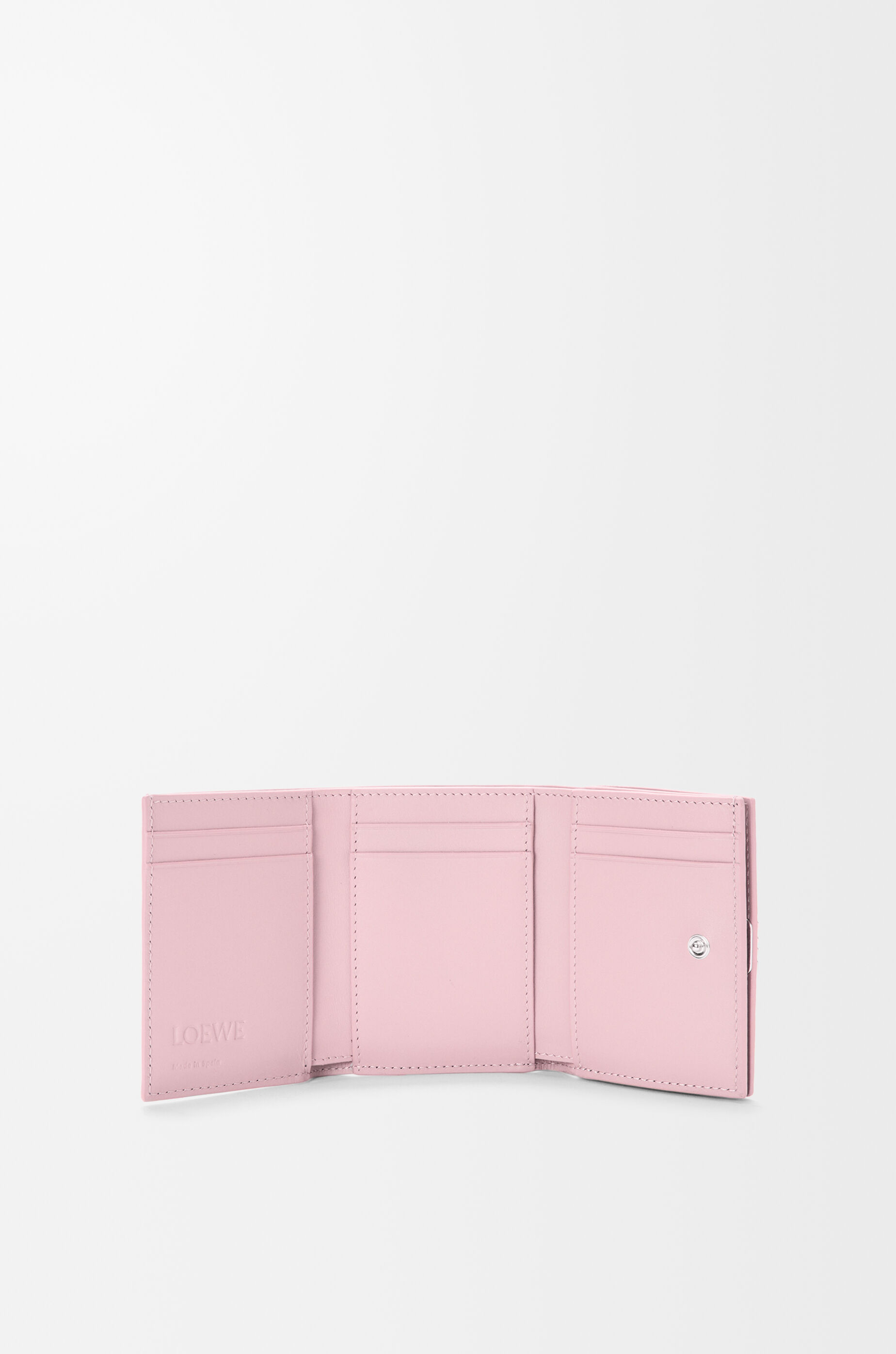 LOEWE Anagram trifold wallet in pebble grained calfskin Blossom