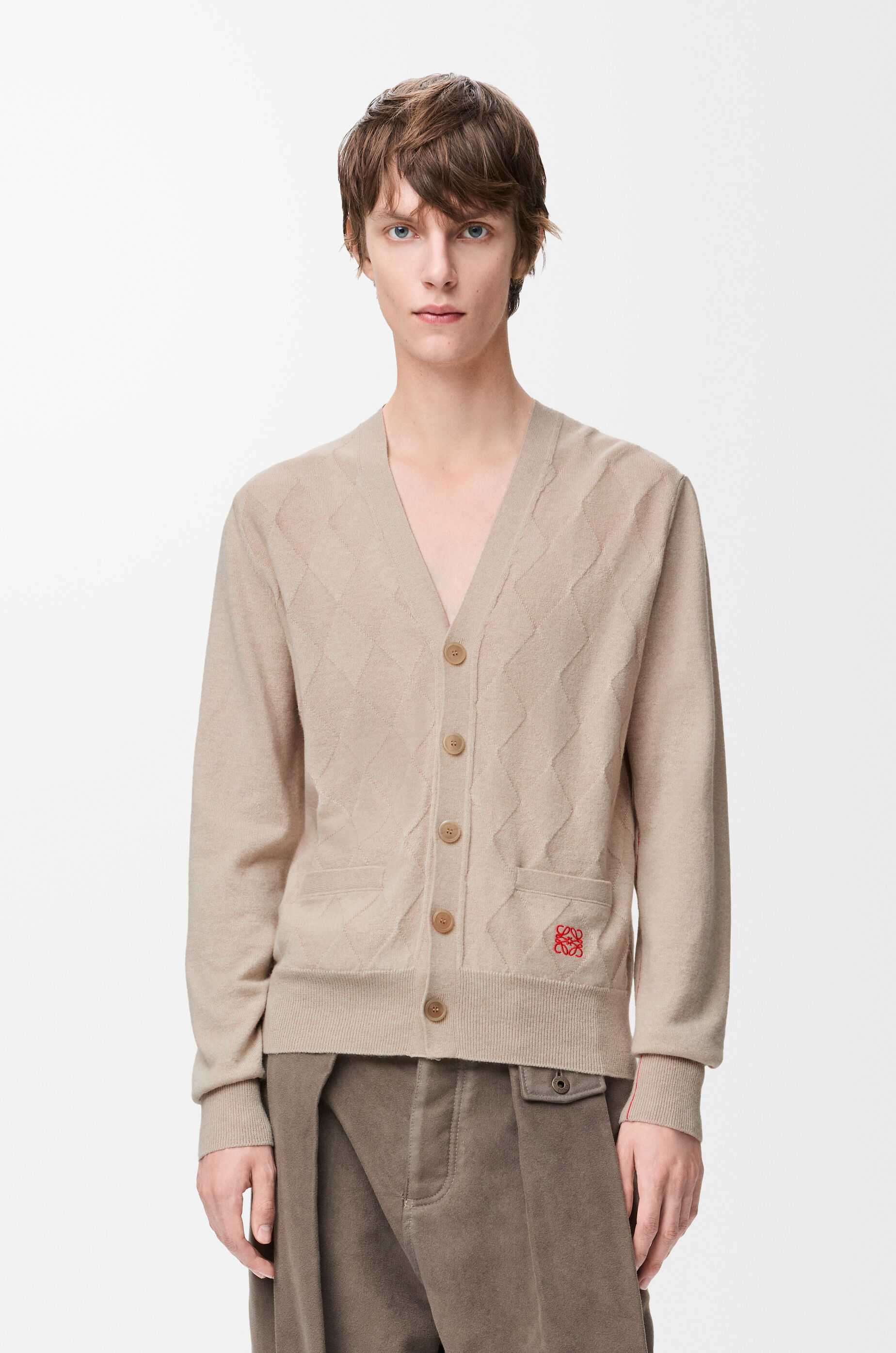 LOEWE Cardigan in wool and cashmere Beige