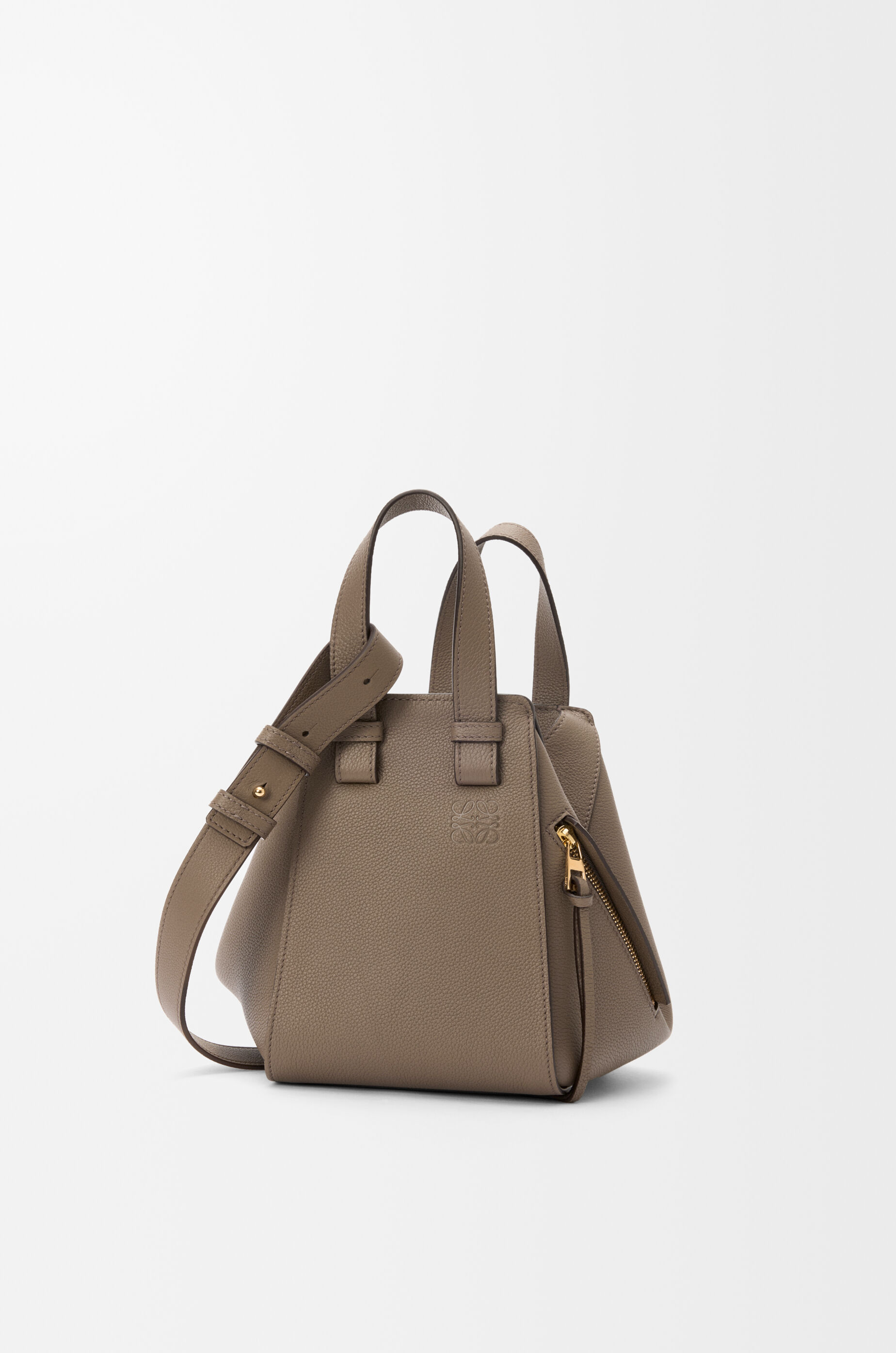 LOEWE Compact Hammock bag in soft grained calfskin Taupe