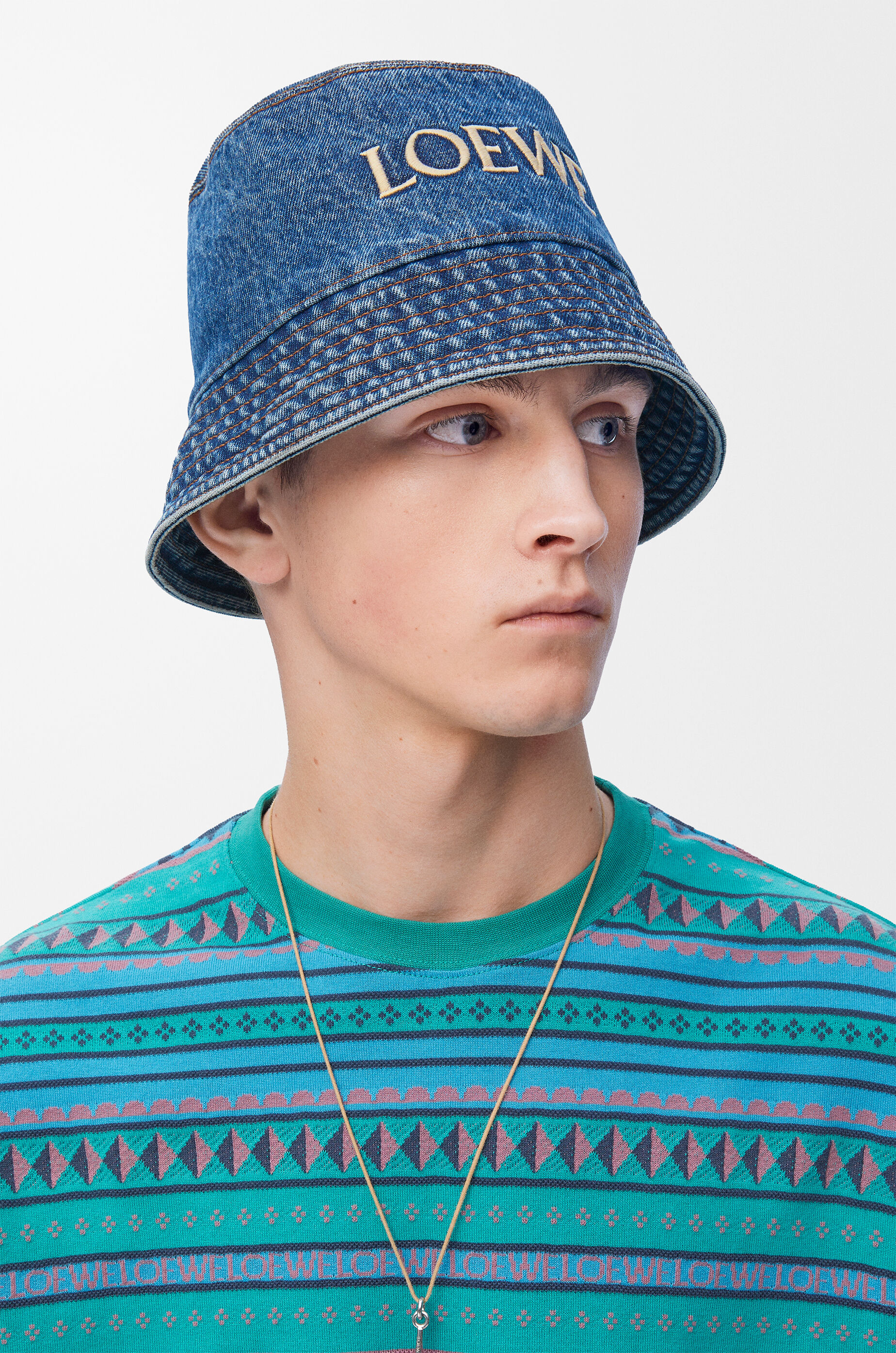 LOEWE LOEWE bucket hat in denim Denim Blue