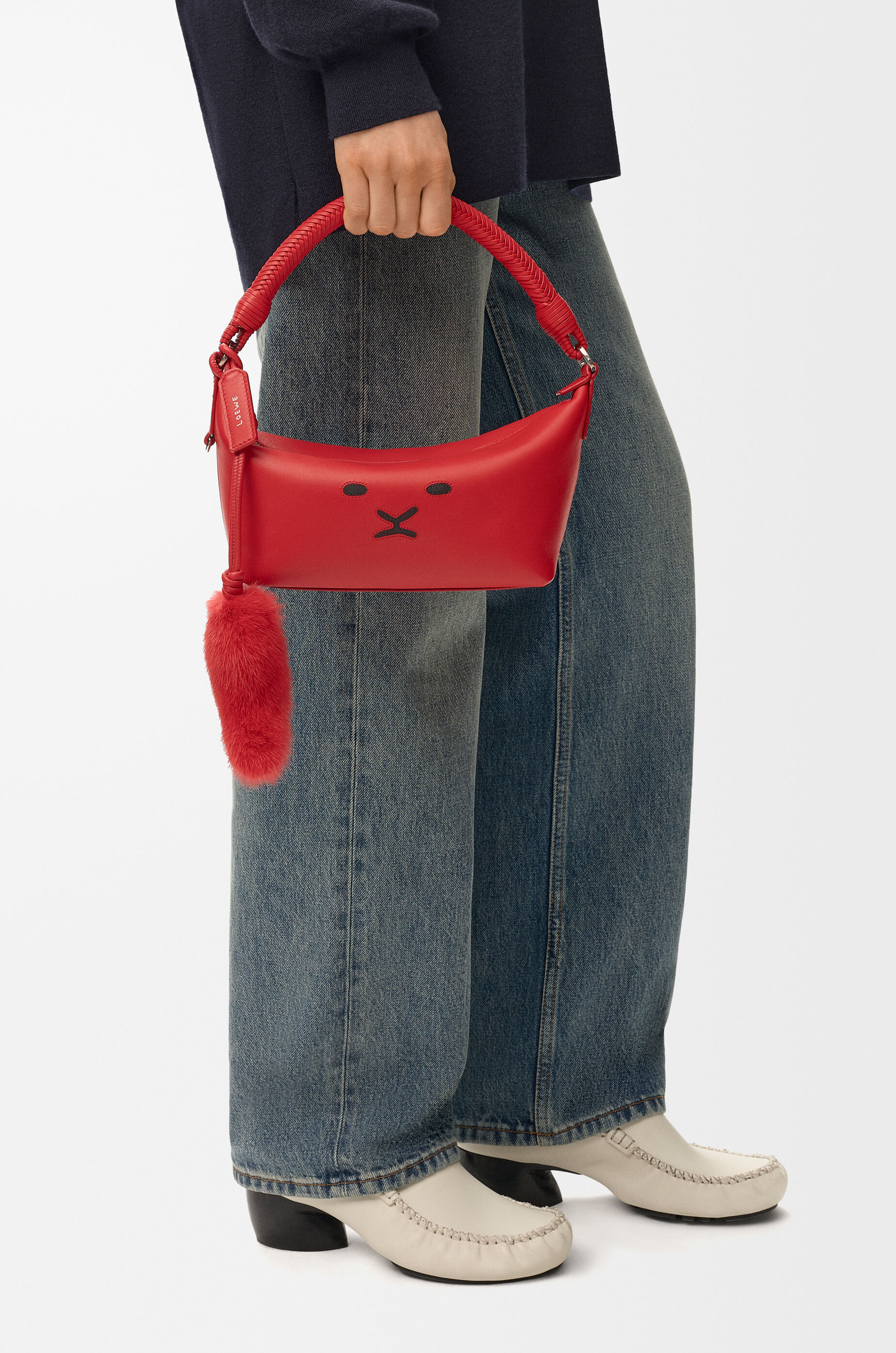 LOEWE Cala mini bag in mellow nappa lambskin Red
