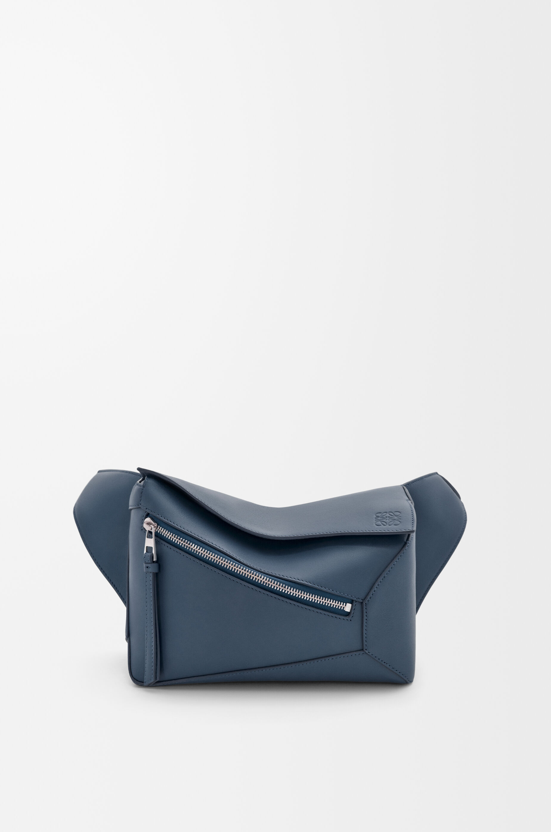 LOEWE Small Puzzle Edge bumbag in classic calfskin Indigo Dye
