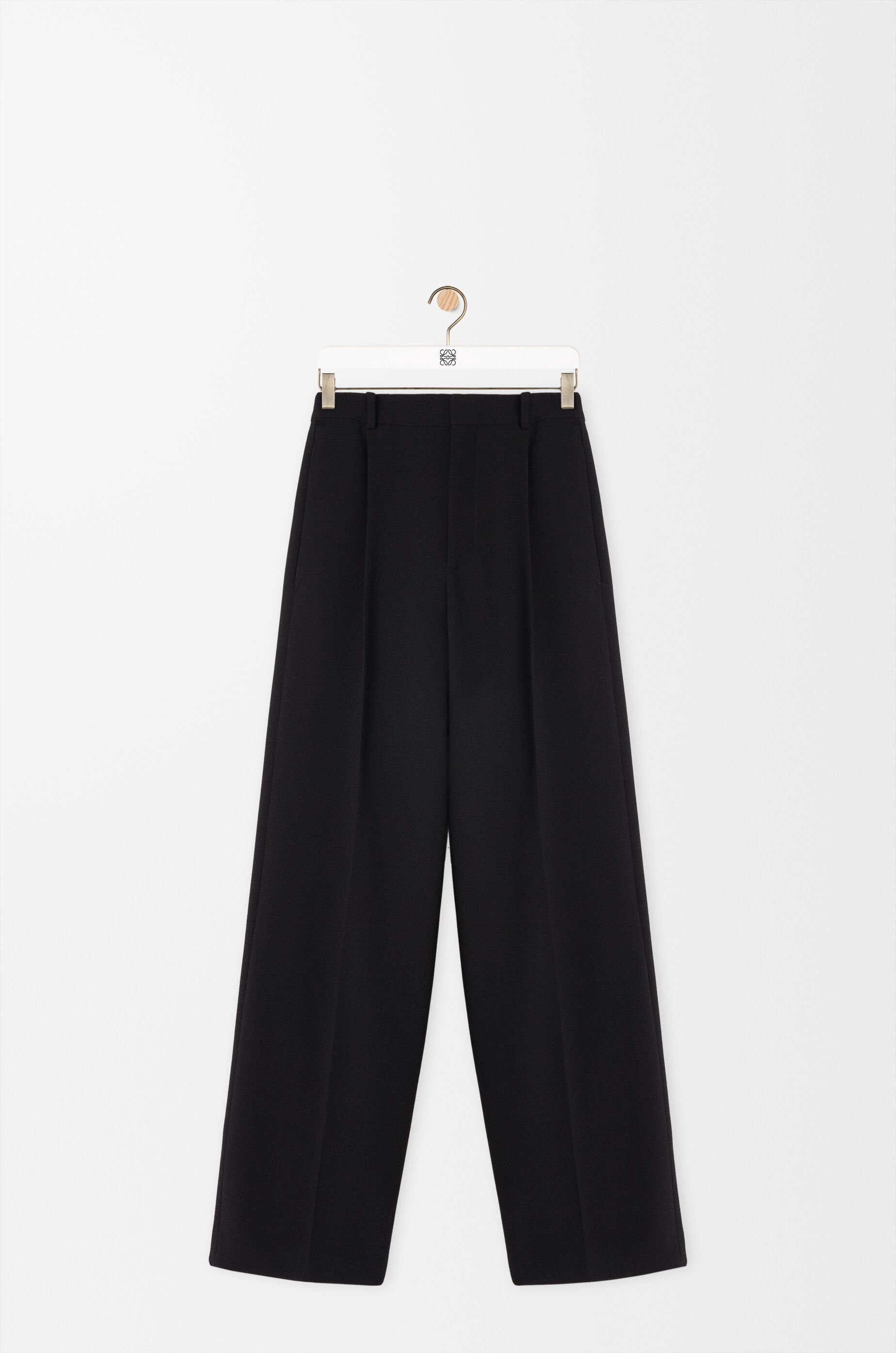 LOEWE Wide leg trousers in wool Black