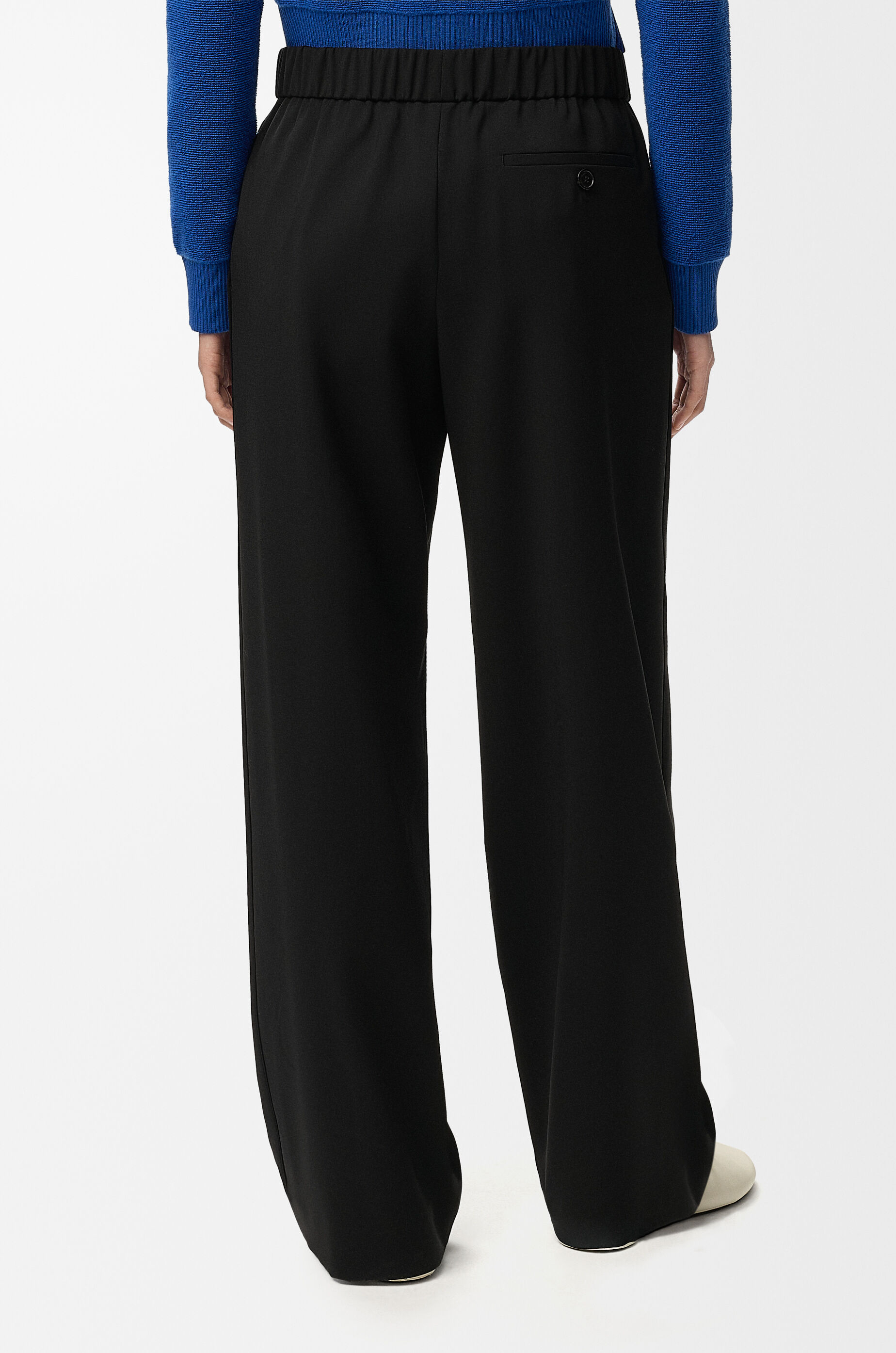 LOEWE Elasticated trousers in wool Black