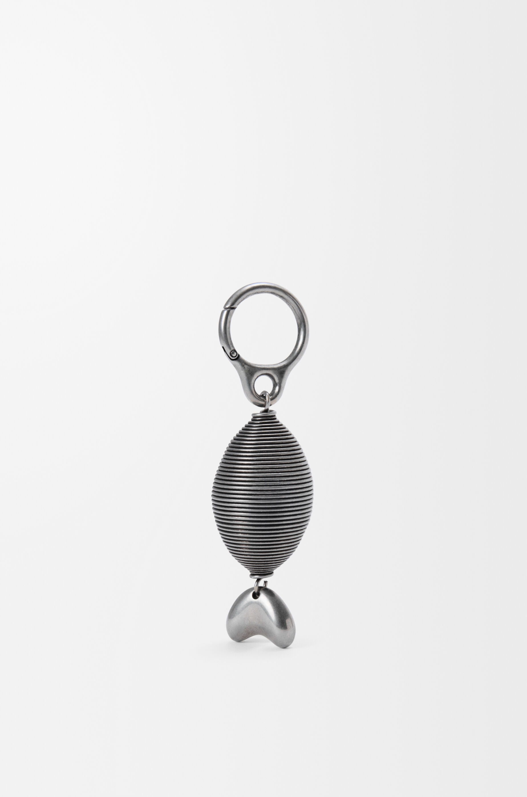 LOEWE Oval fish charm Aged Silver