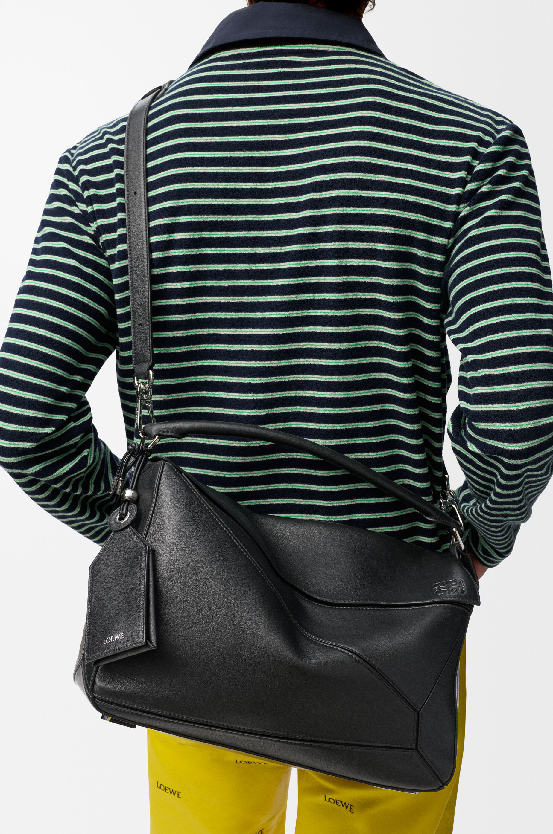 LOEWE Large Featherlight Puzzle bag in nappa lambskin Black