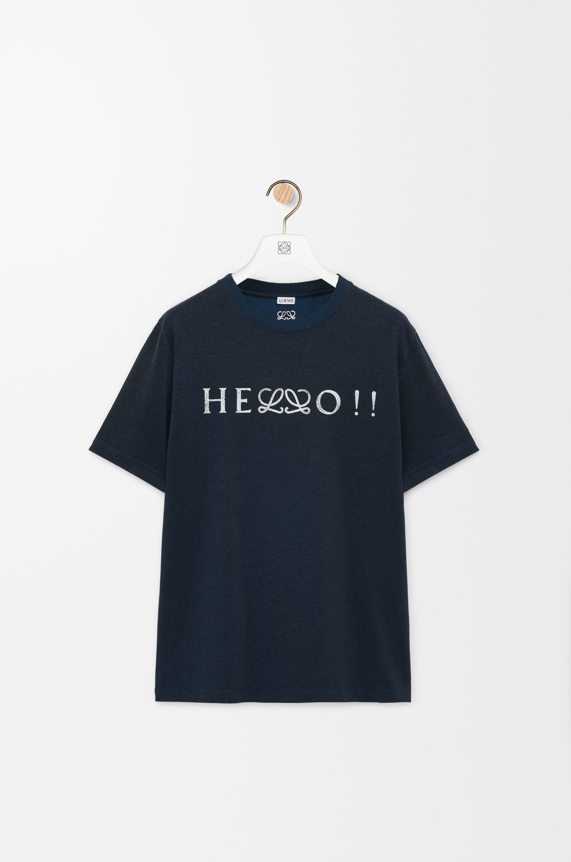 LOEWE Regular fit T-shirt in cotton blend Navy Blue