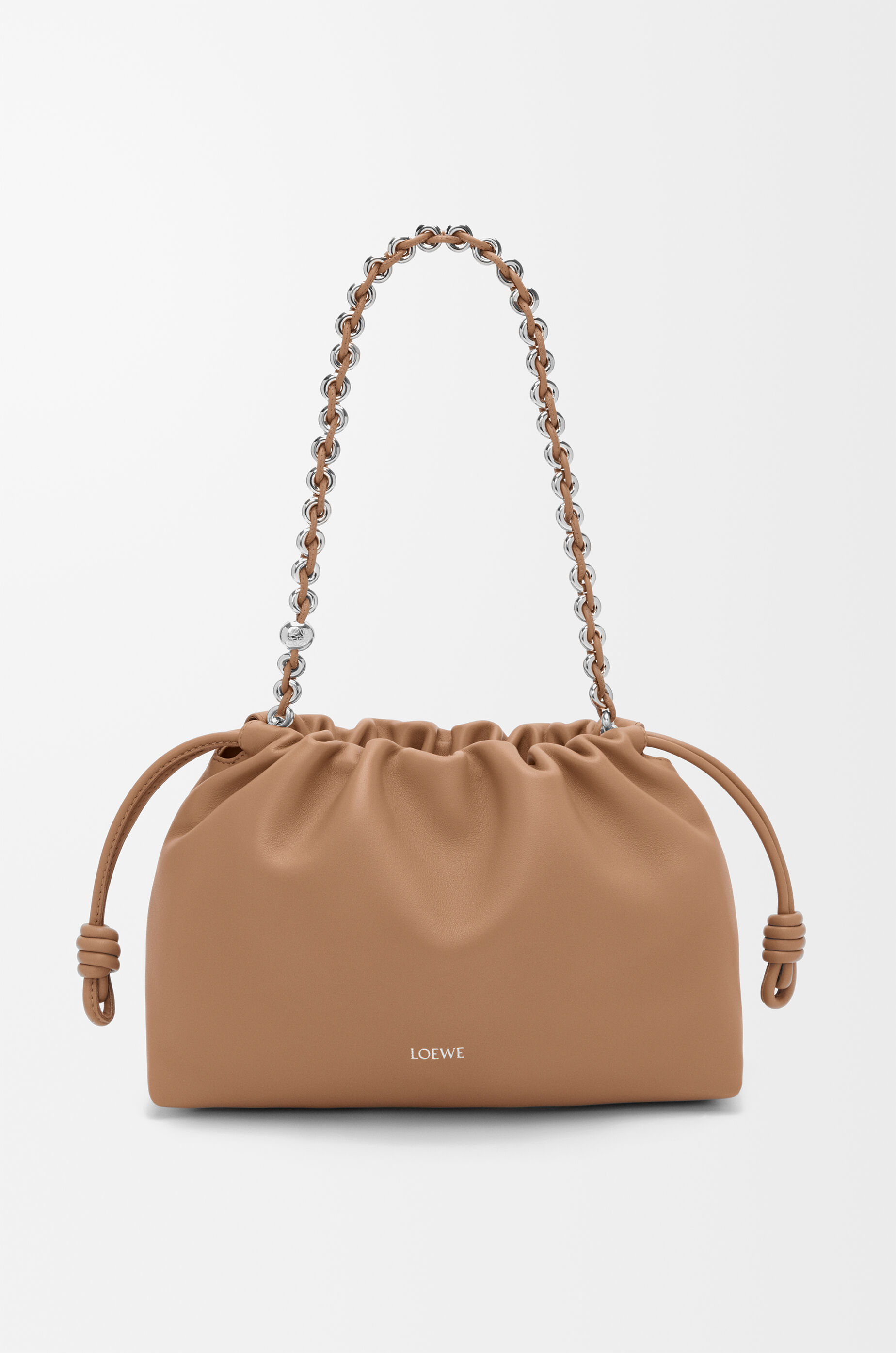 LOEWE Medium Flamenco purse in mellow nappa lambskin Mocha