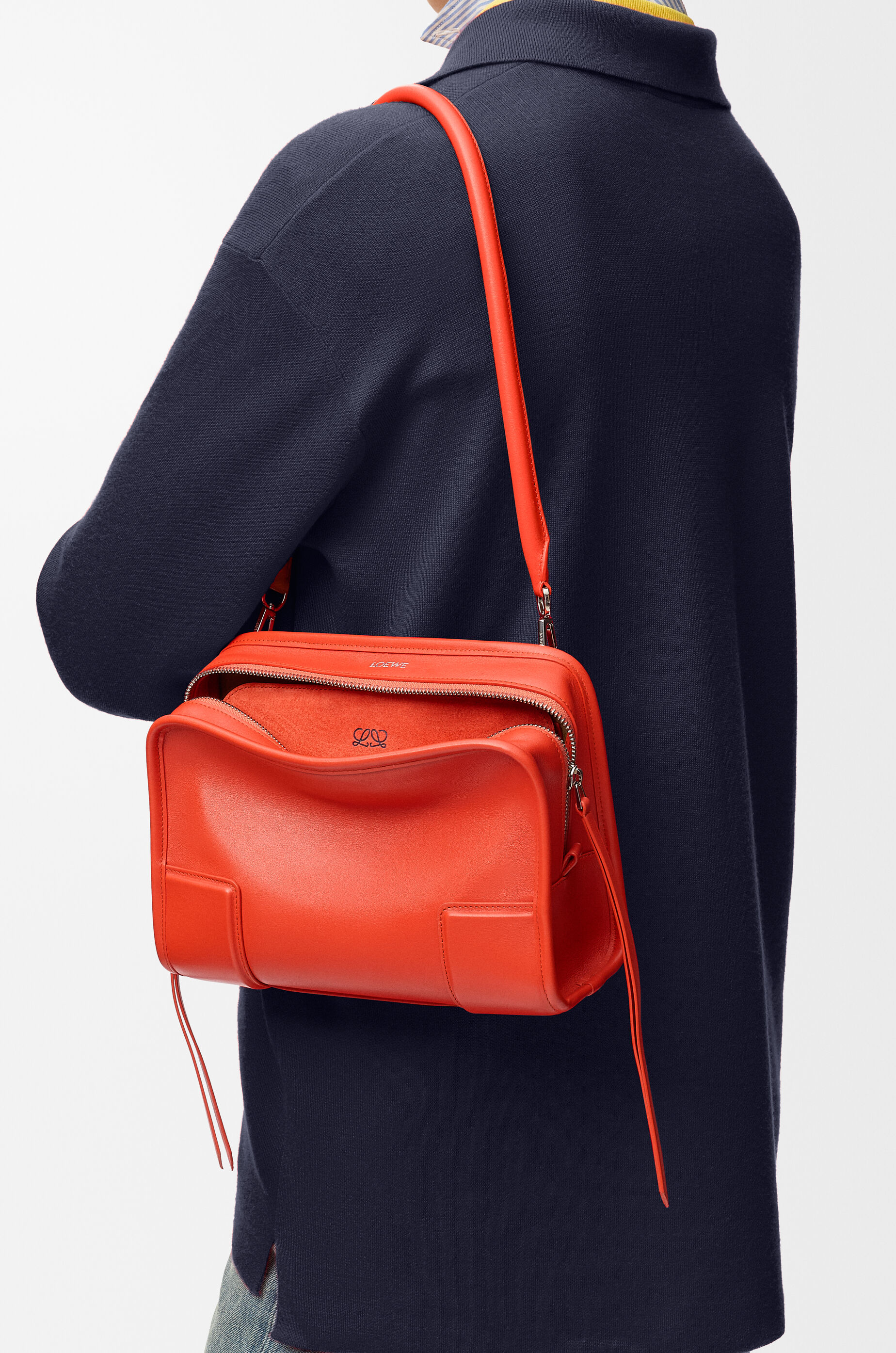 LOEWE Small Amazona 180 bag in soft calfskin Sunrise Orange