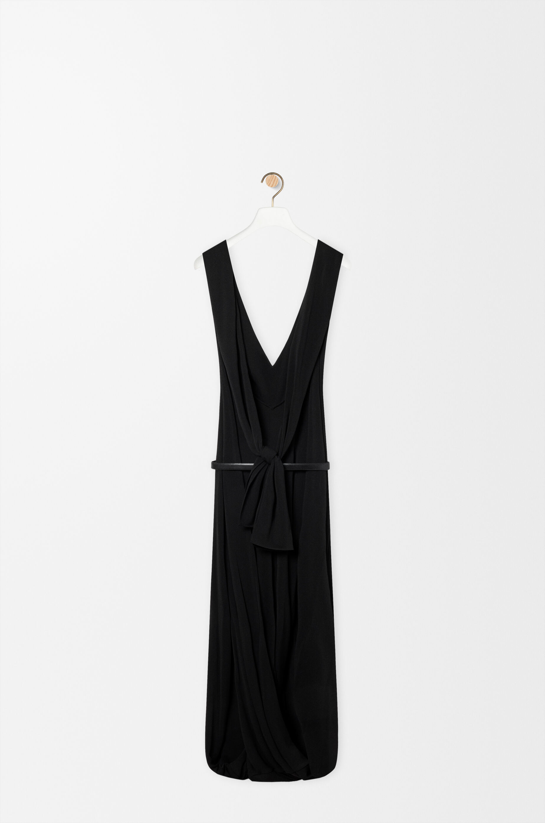 LOEWE Draped dress in viscose Black