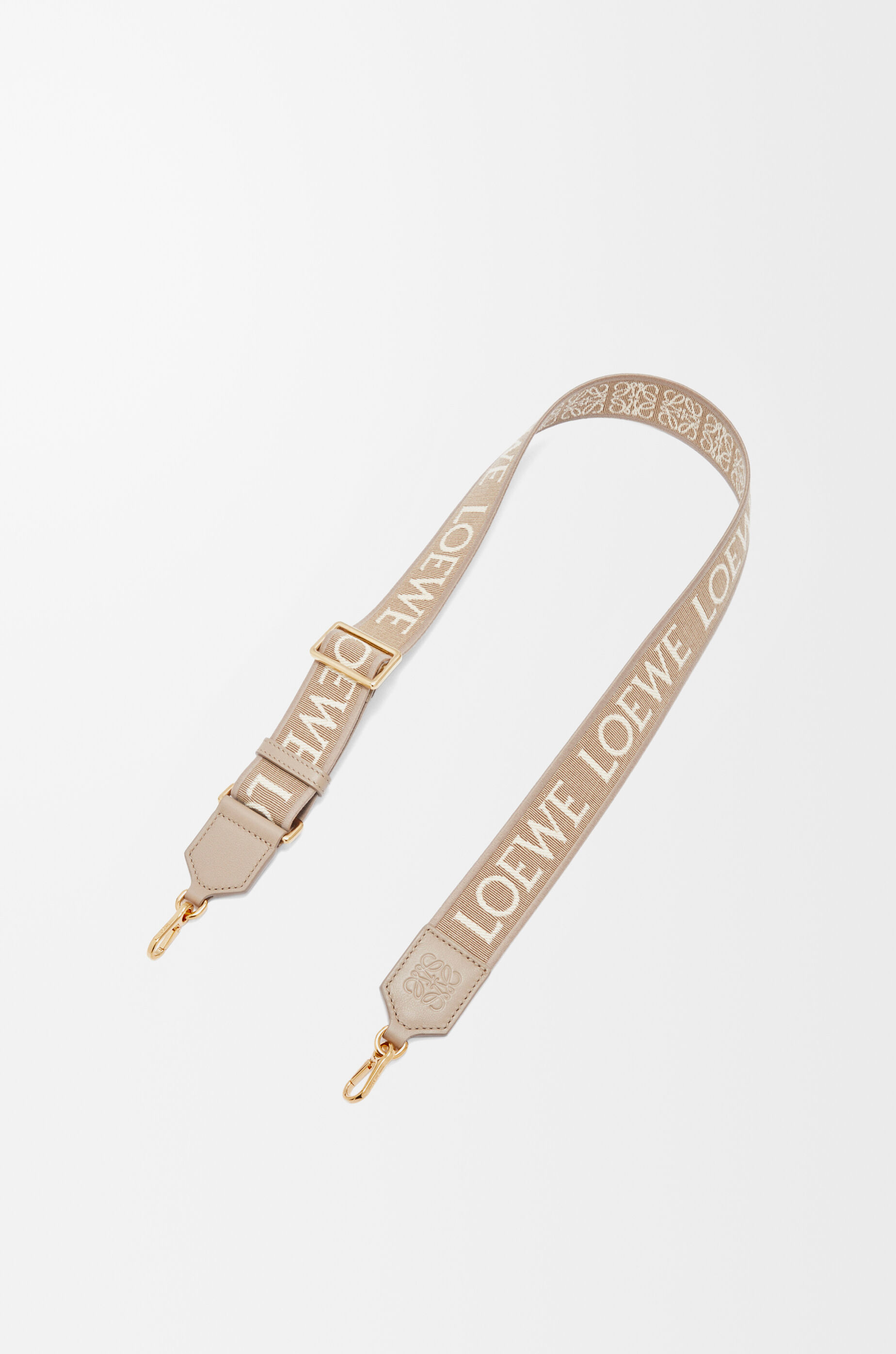 LOEWE Anagram strap in jacquard and calfskin Sand