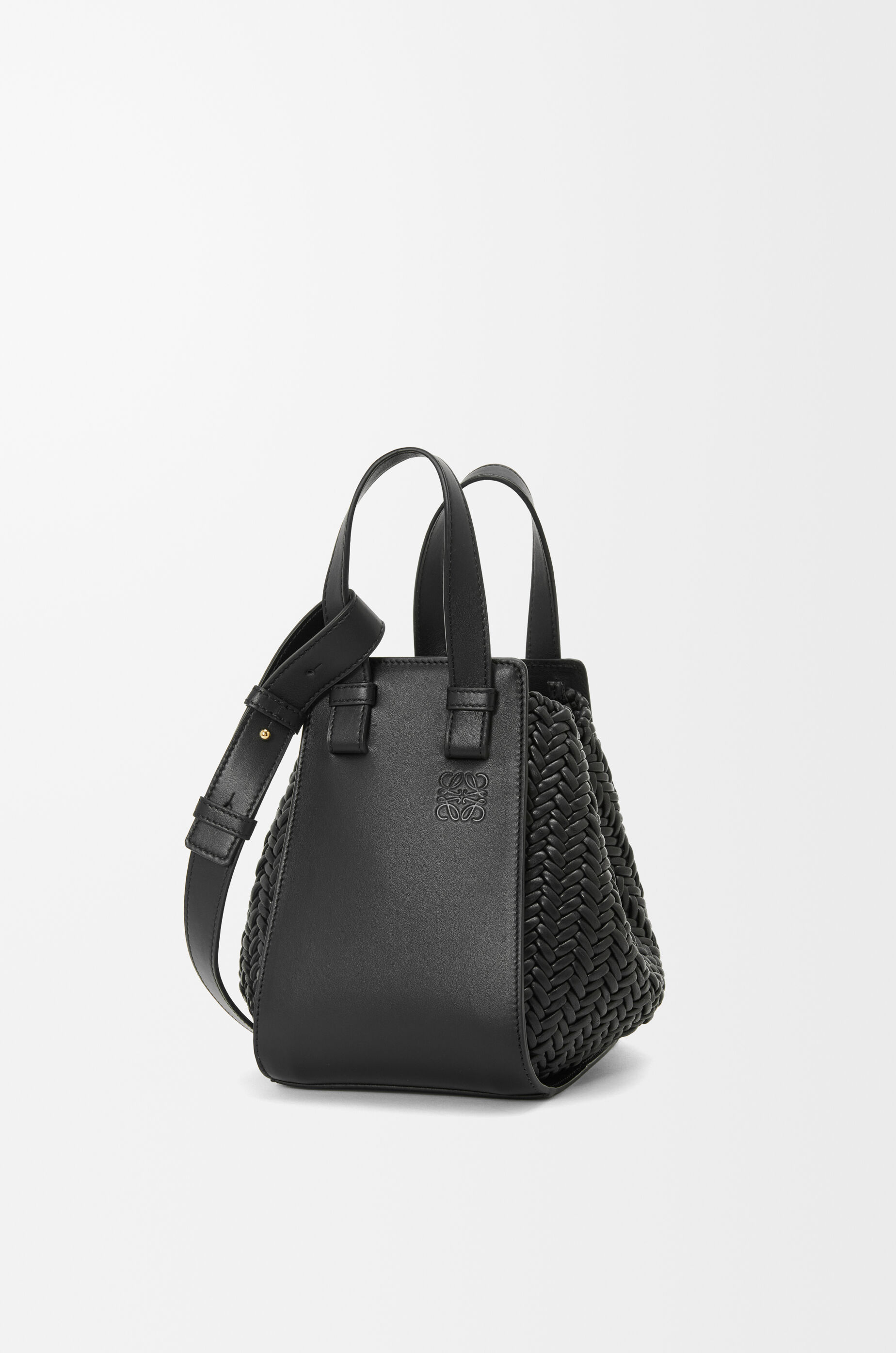 LOEWE Compact Hammock bag in calfskin Black