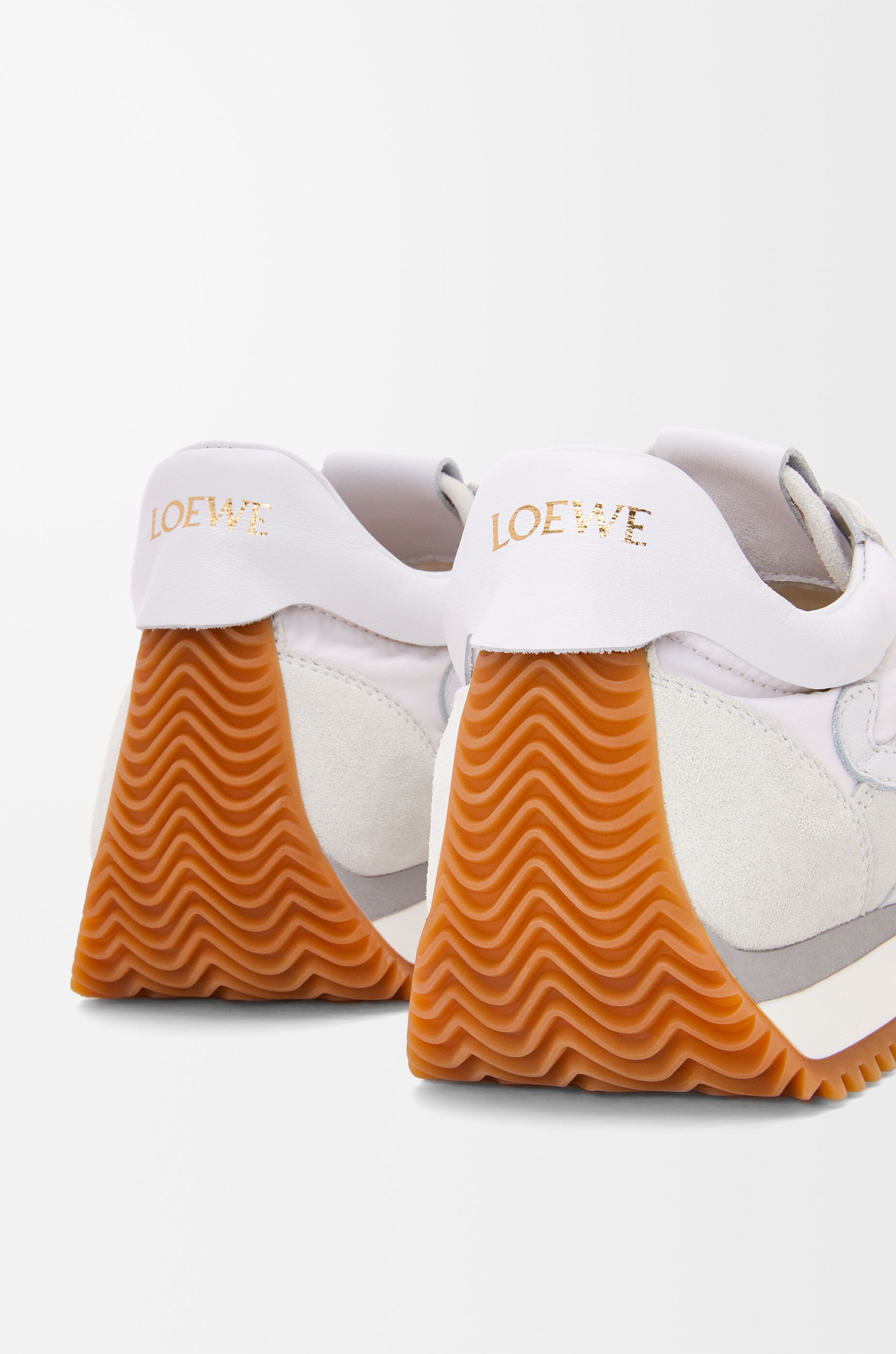 LOEWE Flow Runner in nylon and suede White