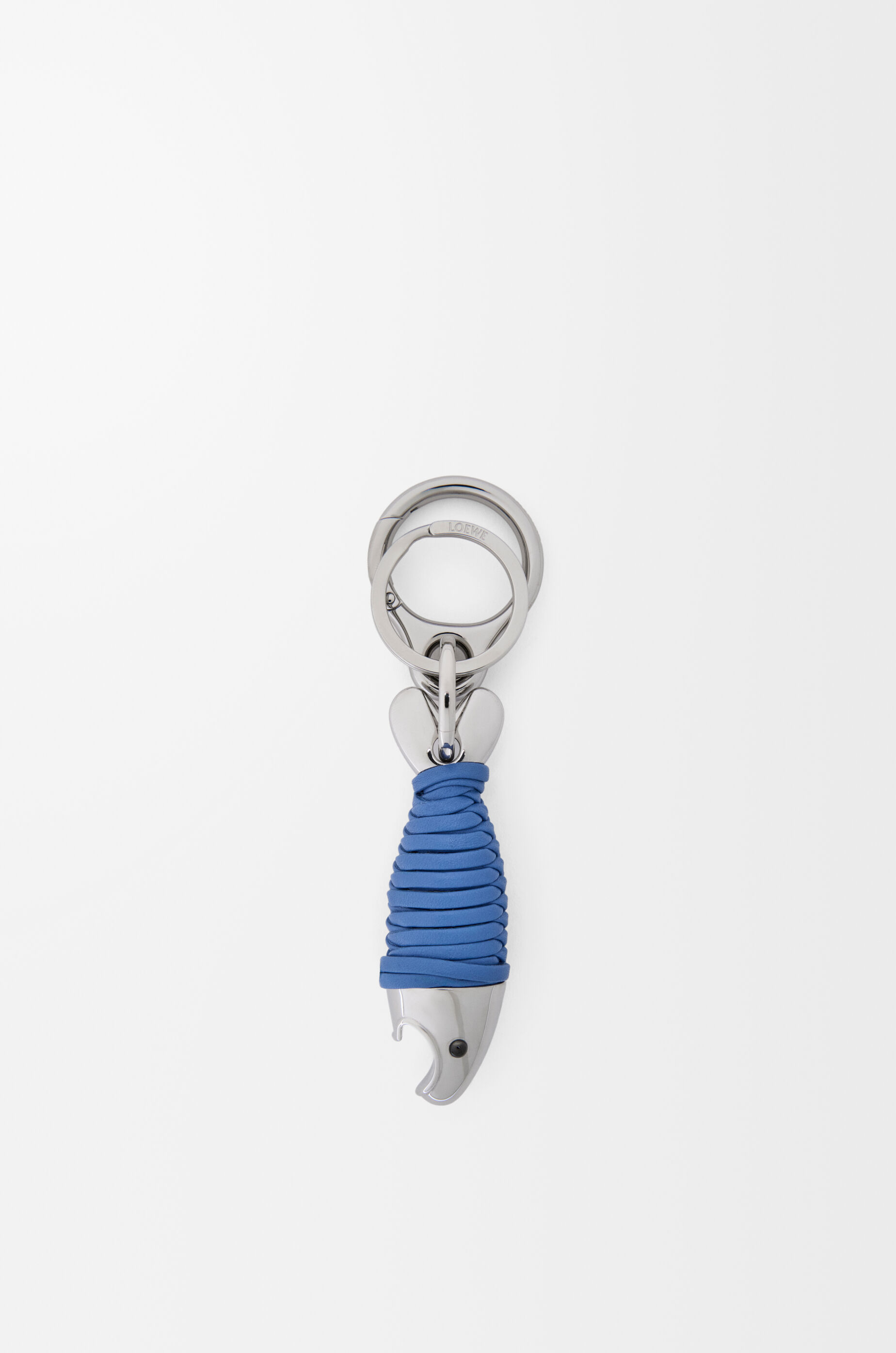 LOEWE Fish keyring bottle opener Silver/Seaside Blue