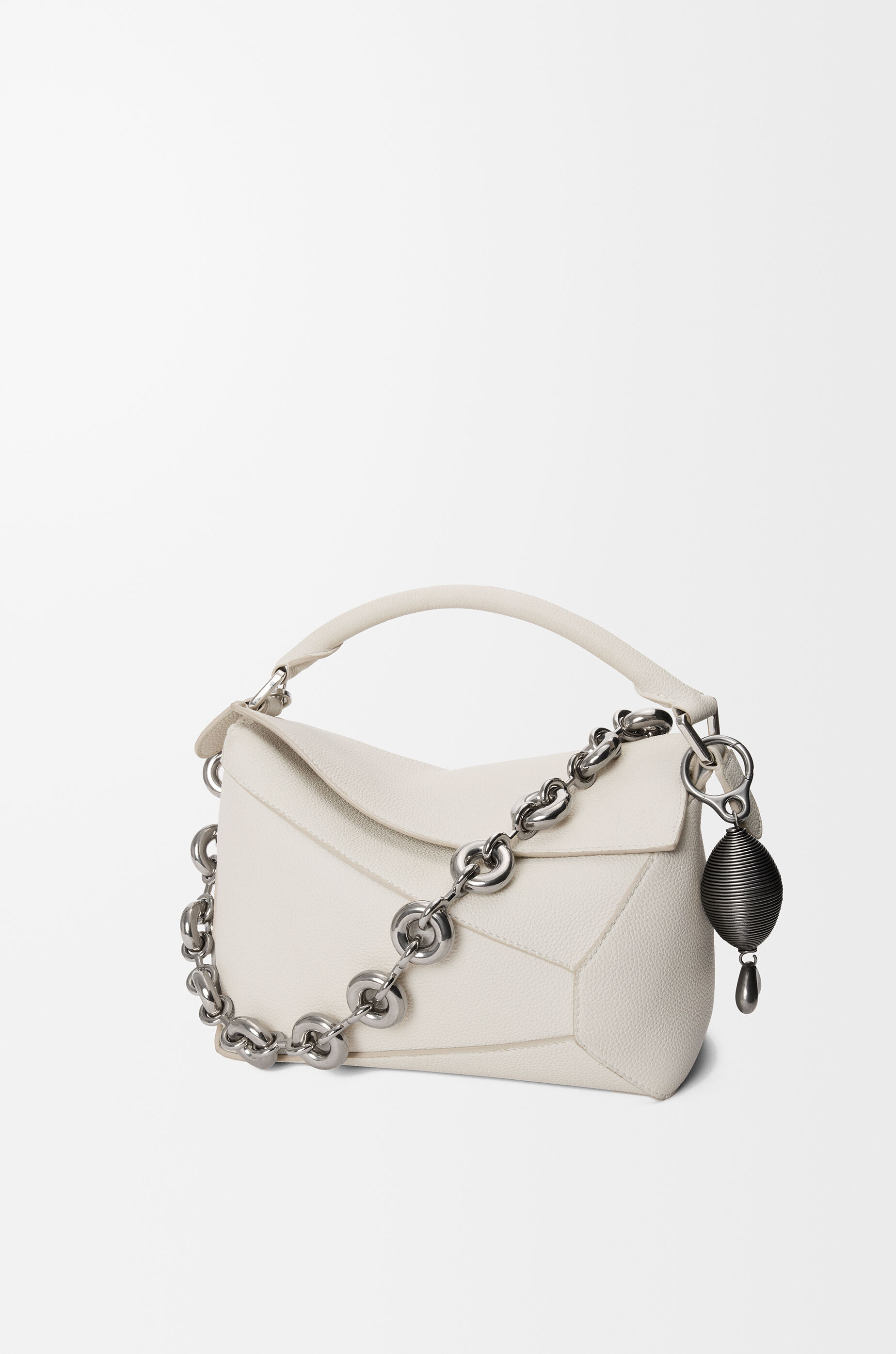 LOEWE Oval fish charm Aged Silver