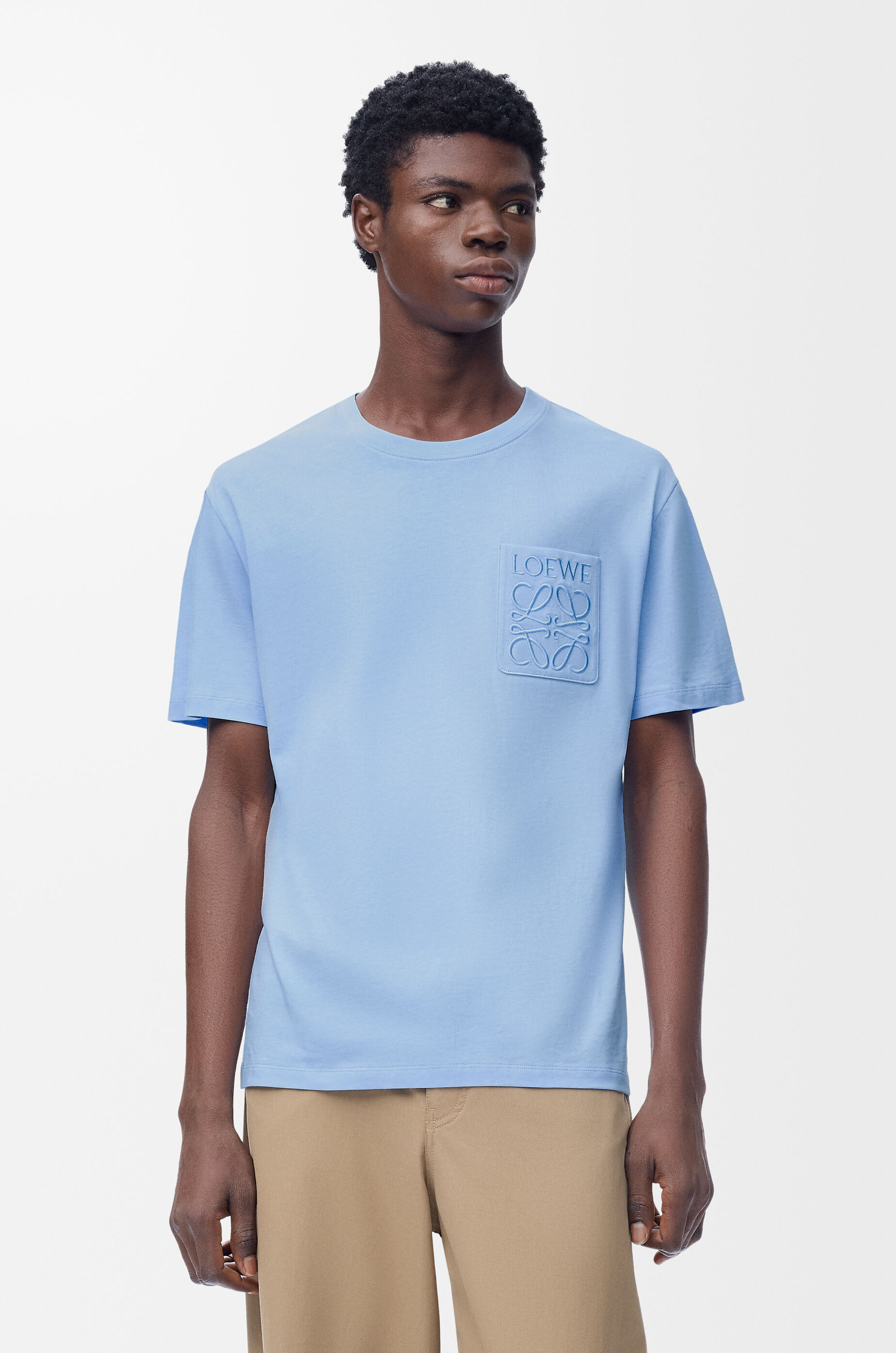 LOEWE Relaxed fit T-shirt in cotton Sky Blue