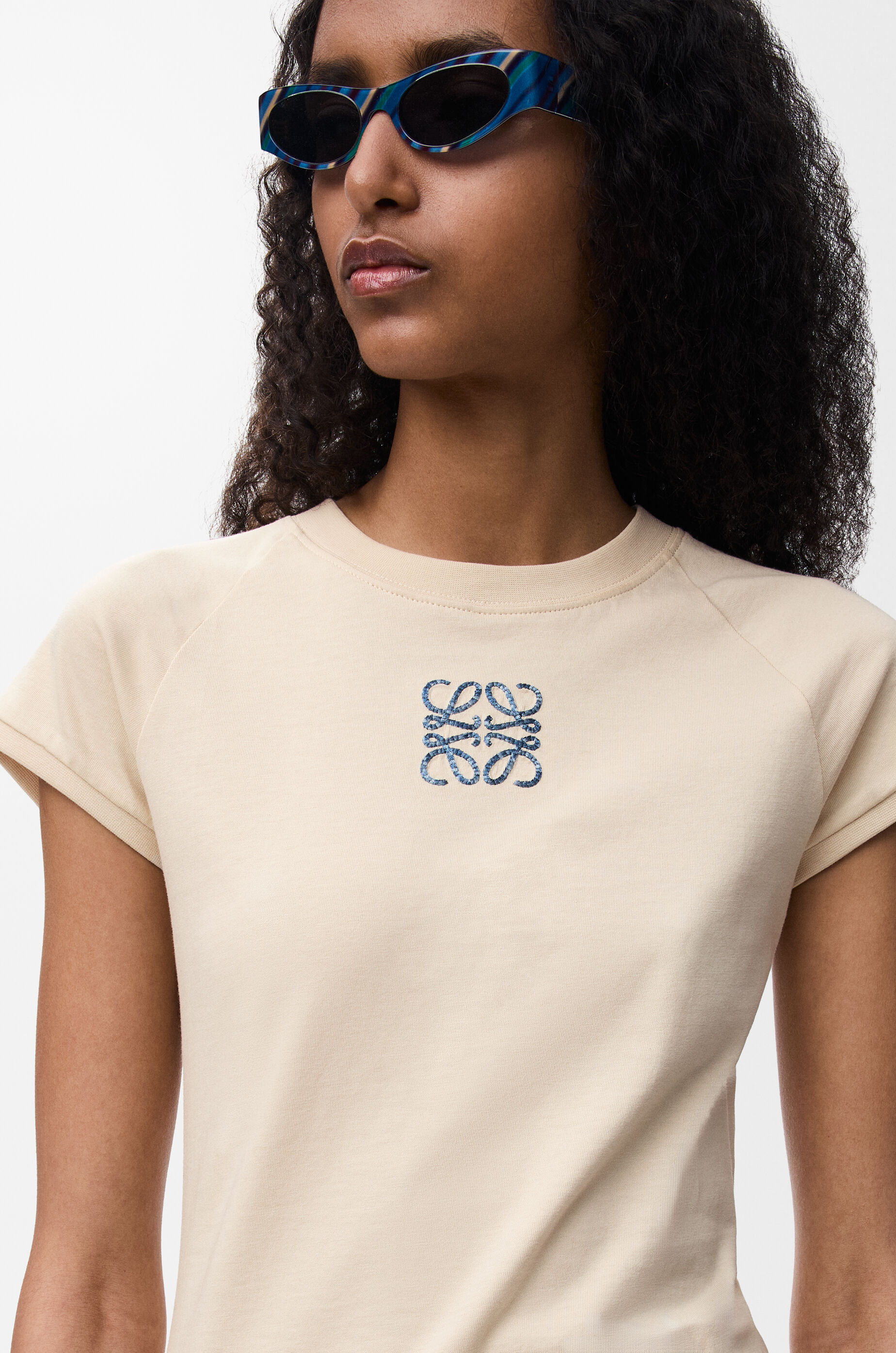 LOEWE Small fit T-shirt in cotton Light Beige