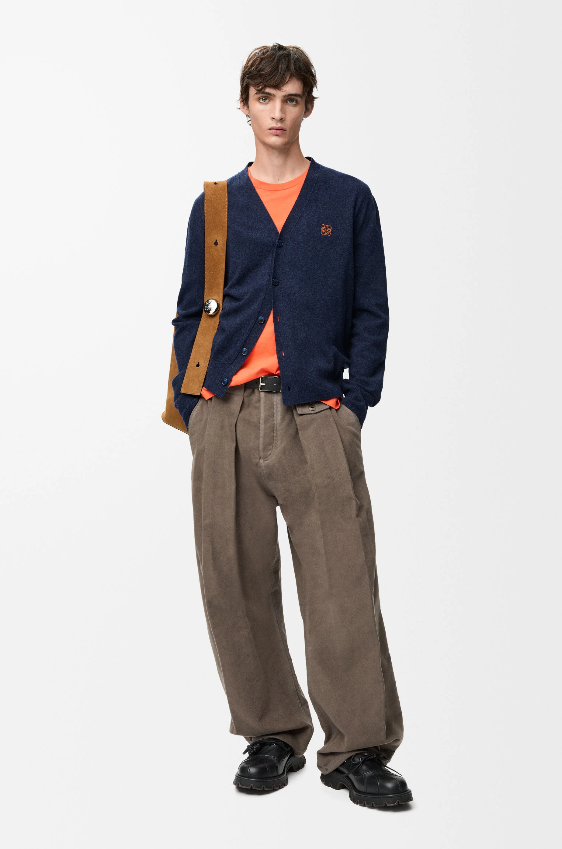 LOEWE Cardigan in wool Navy Blue
