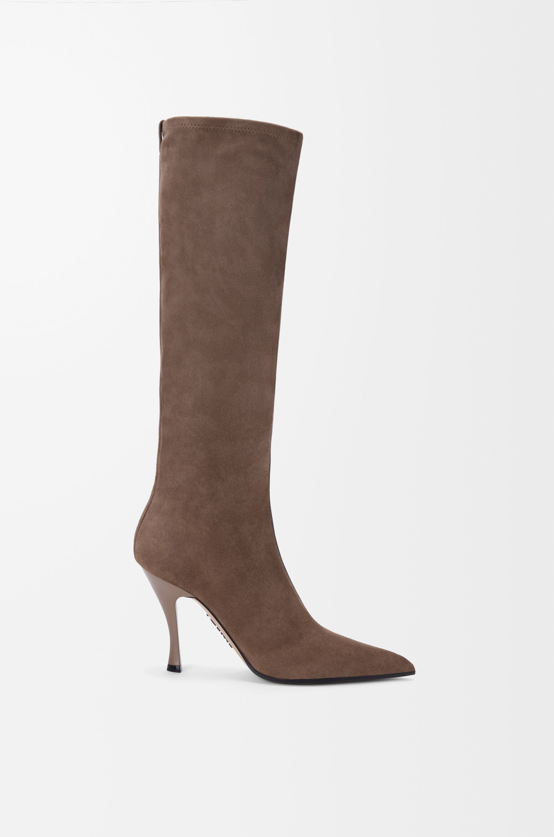 LOEWE New Comic boot in stretch lambskin and suede Black/Cigar