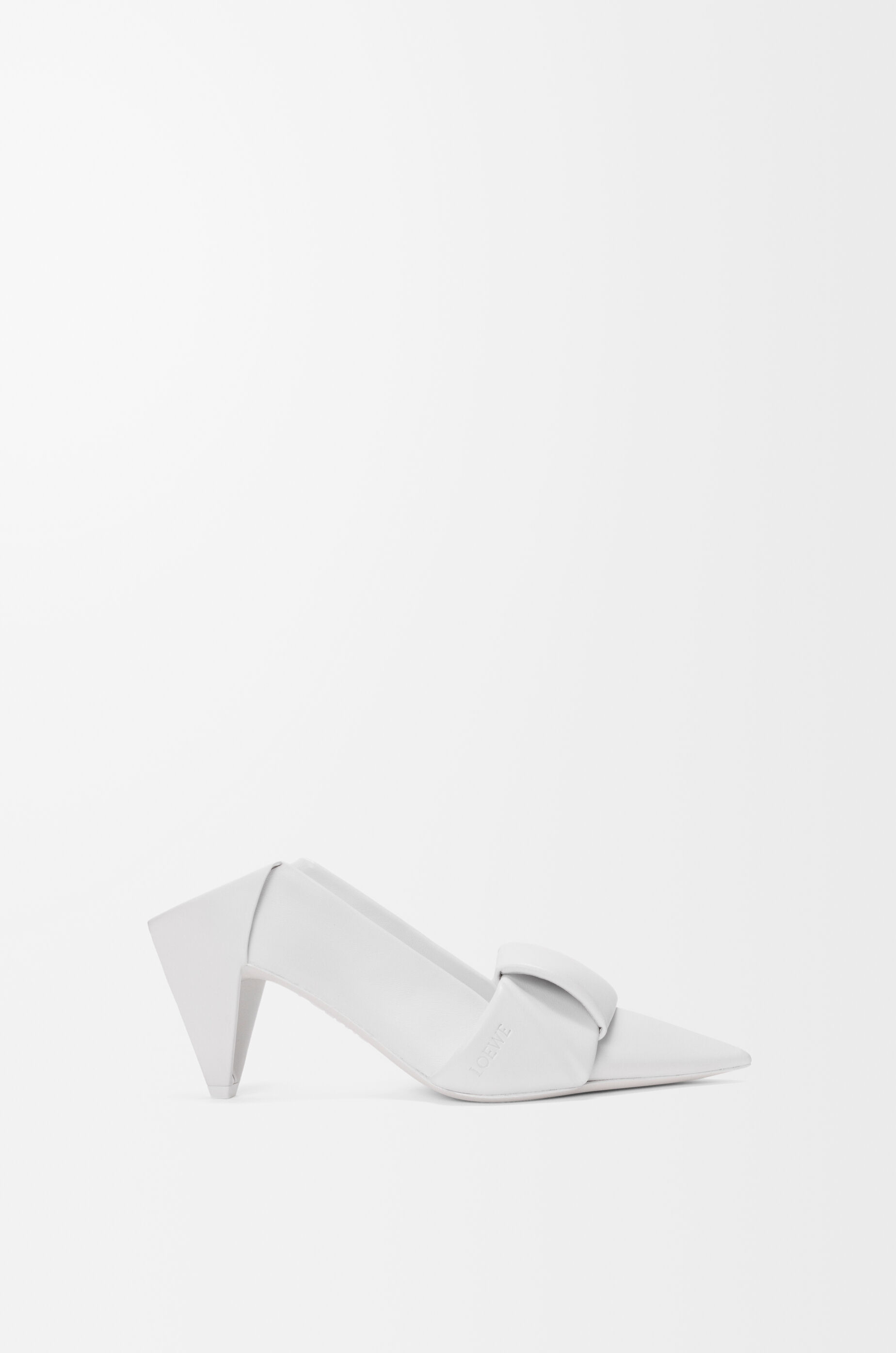 LOEWE Origami flap back pump in lambskin Optic White