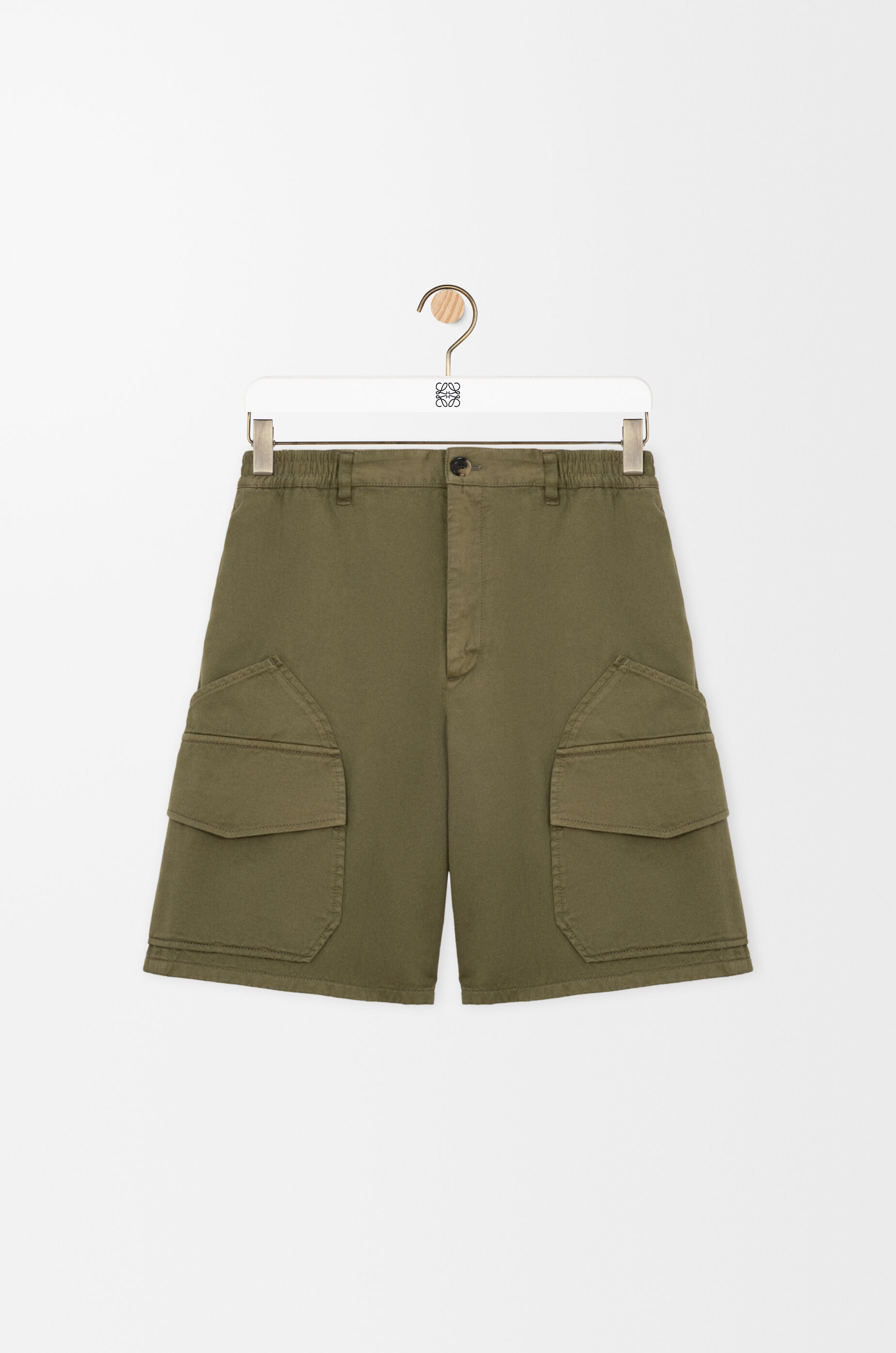 LOEWE Cargo shorts in cotton Khaki Green
