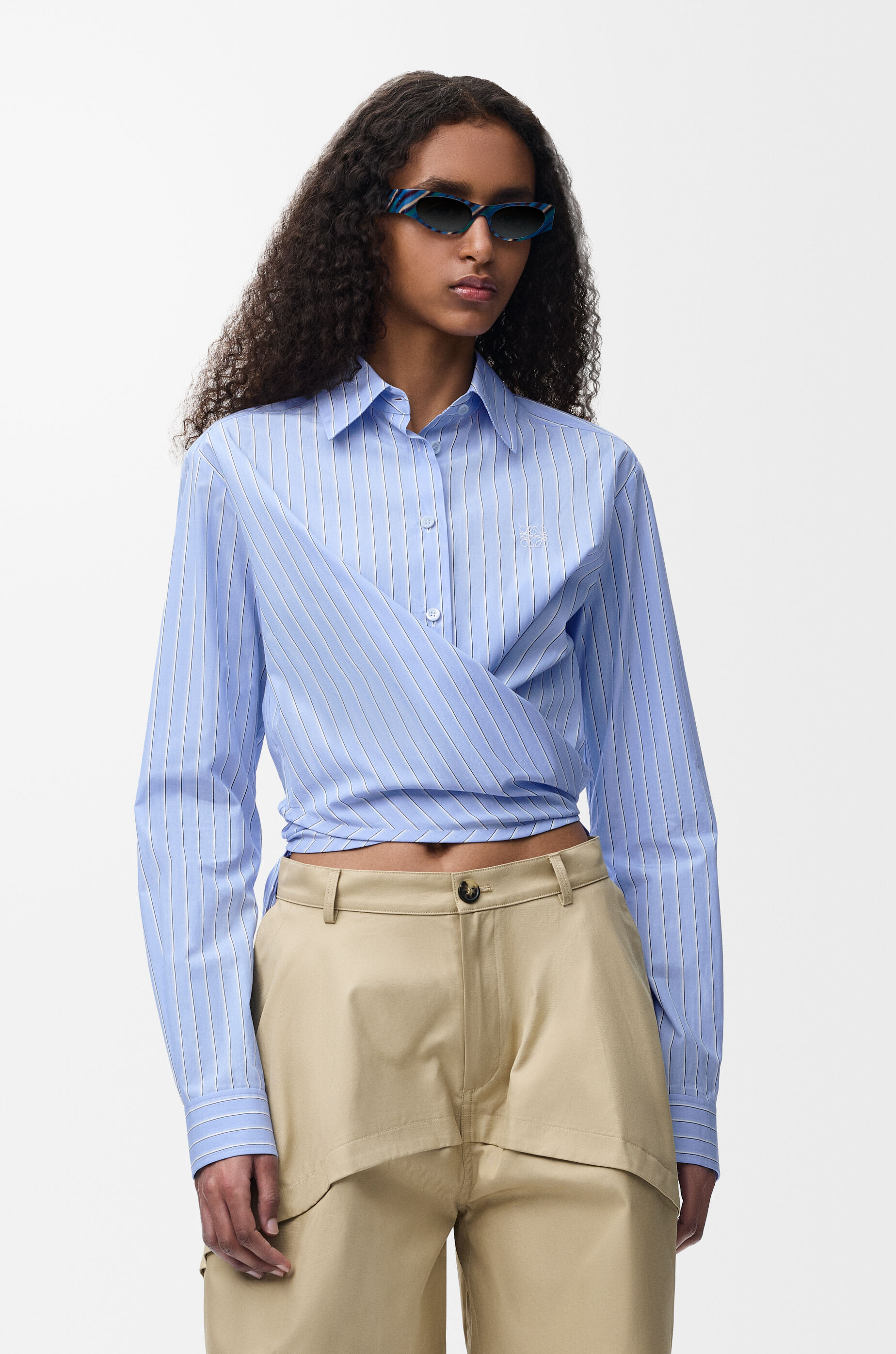 LOEWE Shirt in cotton Blue/Multicolor