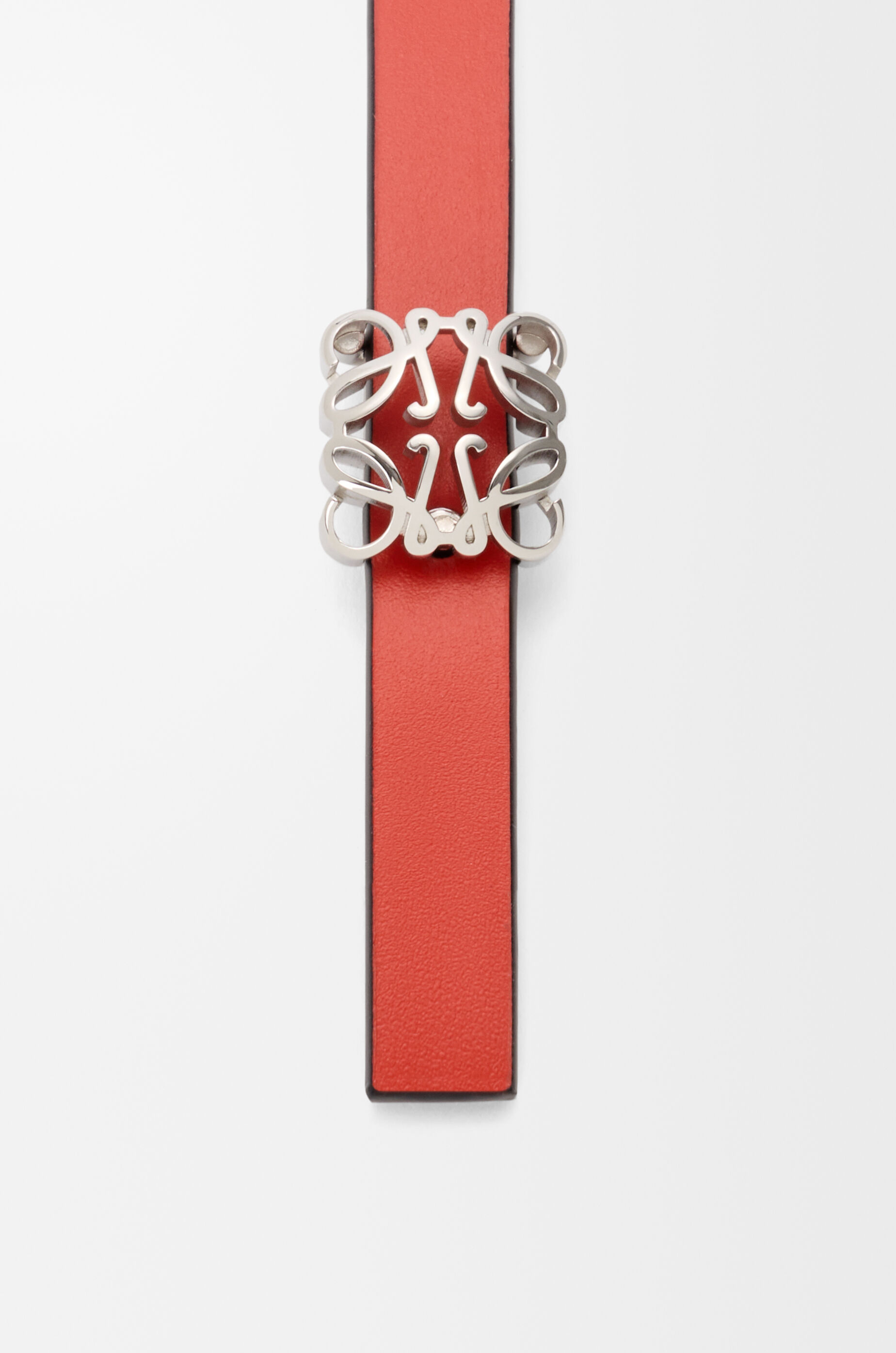 LOEWE Reversible Anagram Bombé belt in smooth calfskin Squirrel/Sunrise Orange
