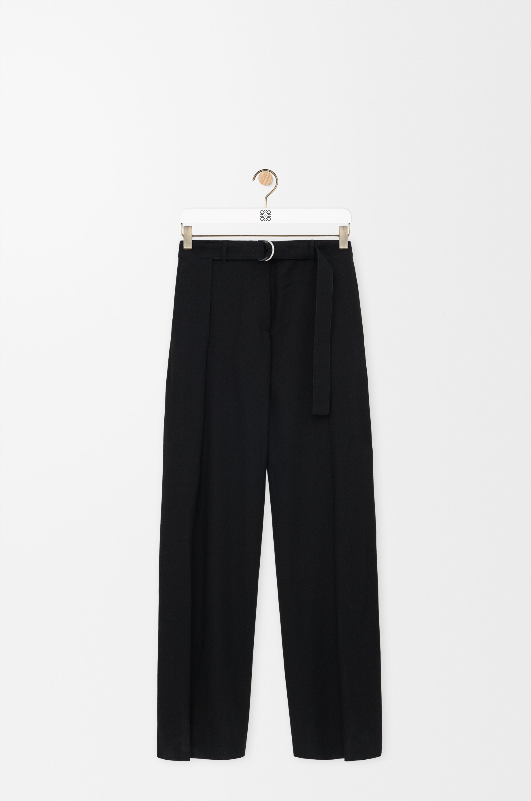 LOEWE Belted trousers in wool Black