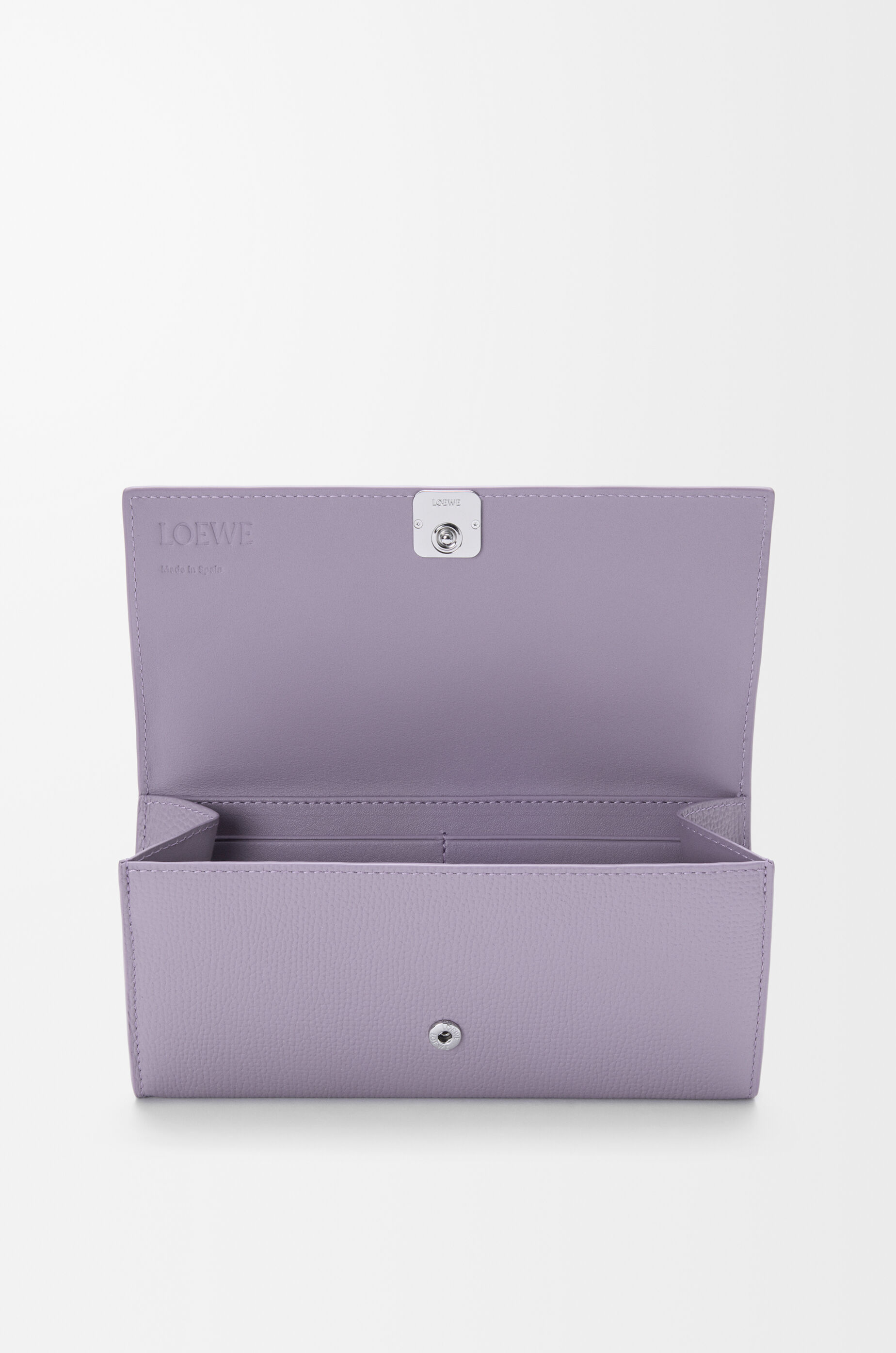 LOEWE Anagram continental wallet in pebble grained calfskin Dirty Mauve