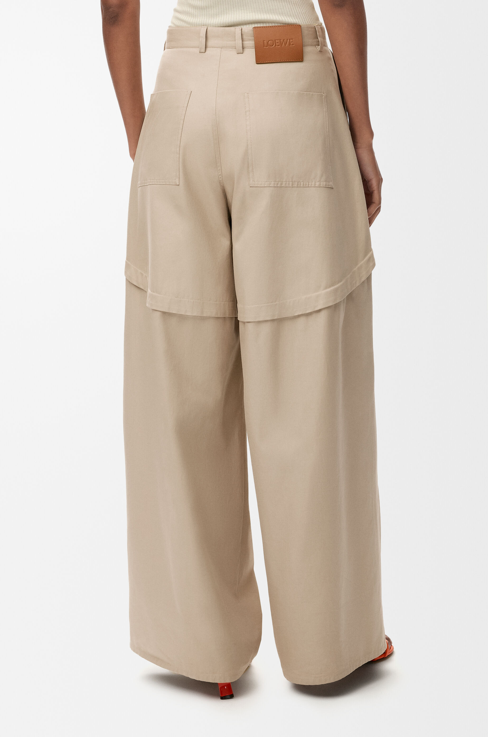 LOEWE Trousers in cotton Beige