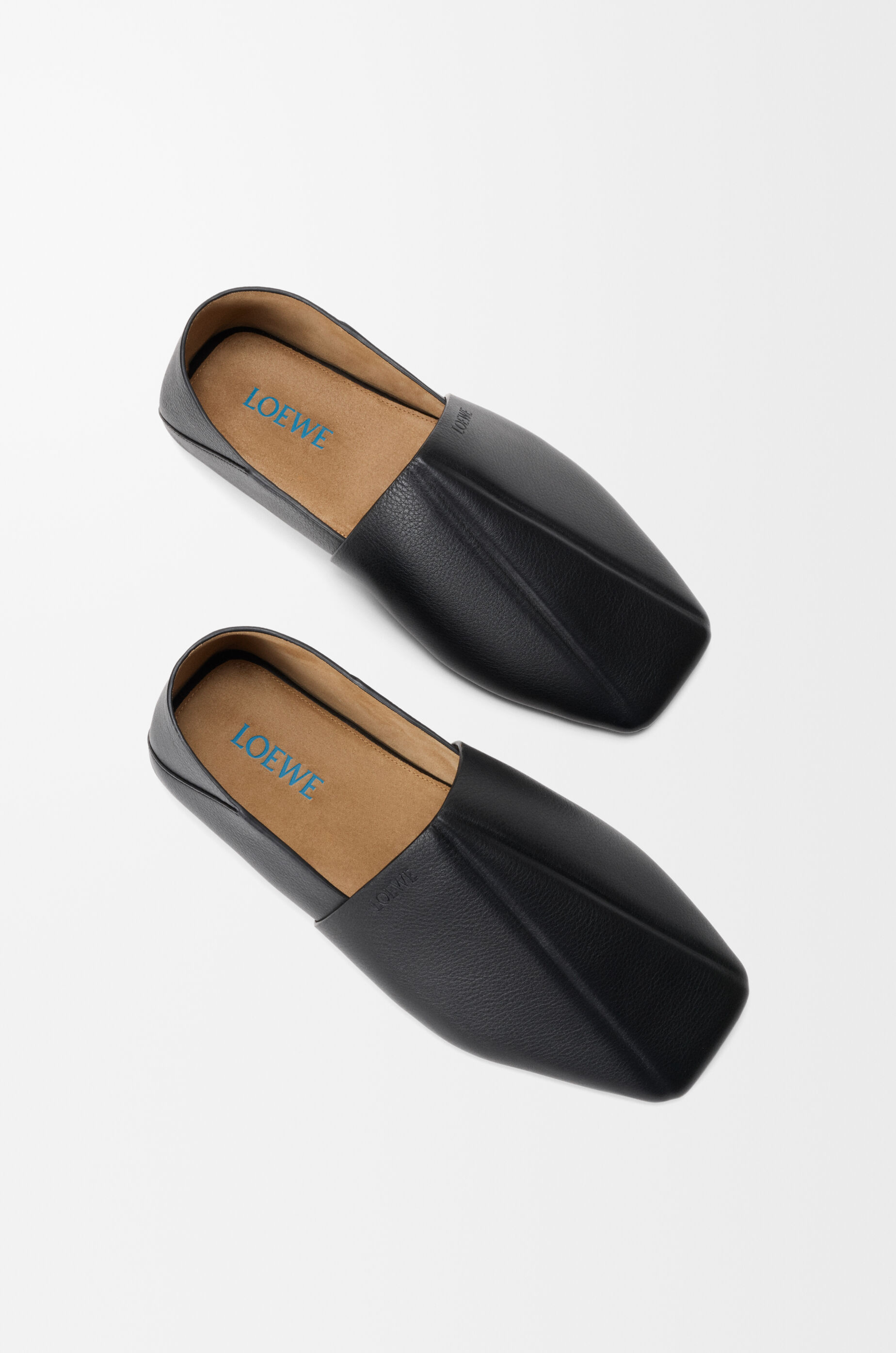 LOEWE Origami slide in soft calfskin Black