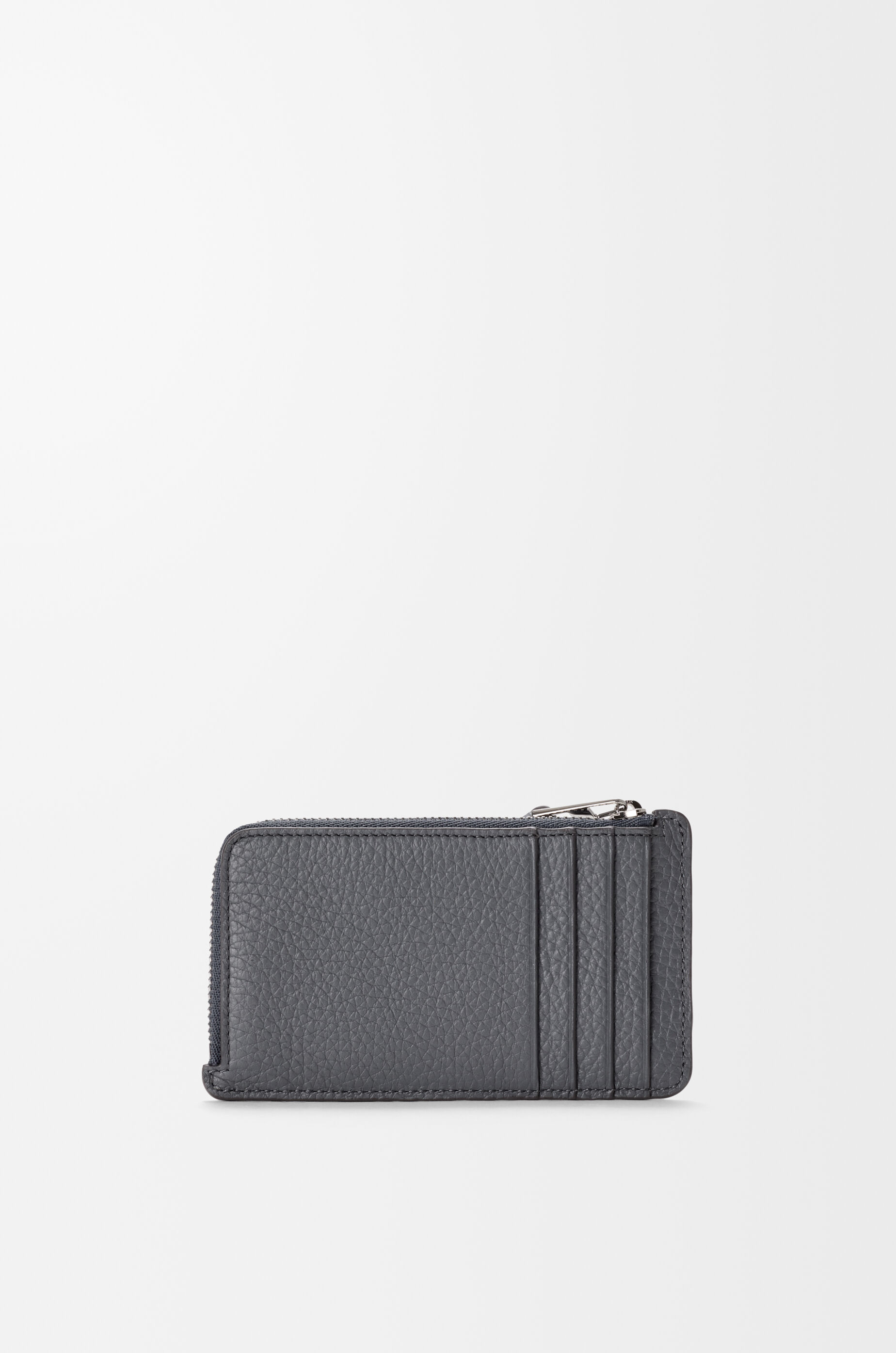 LOEWE Puzzle coin cardholder in supple grained calfskin Blue Grey