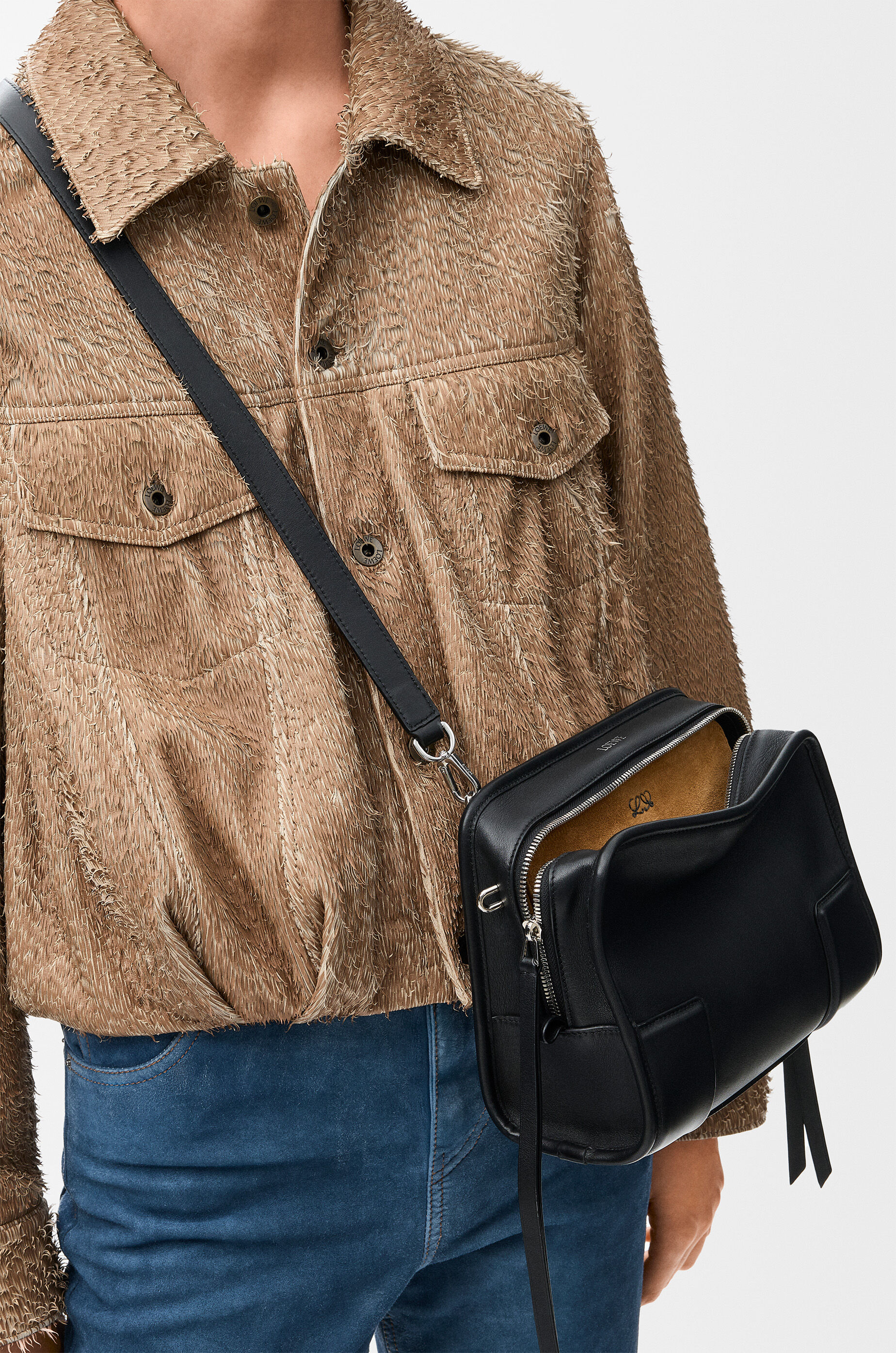 LOEWE Small Amazona 180 bag in soft calfskin Black