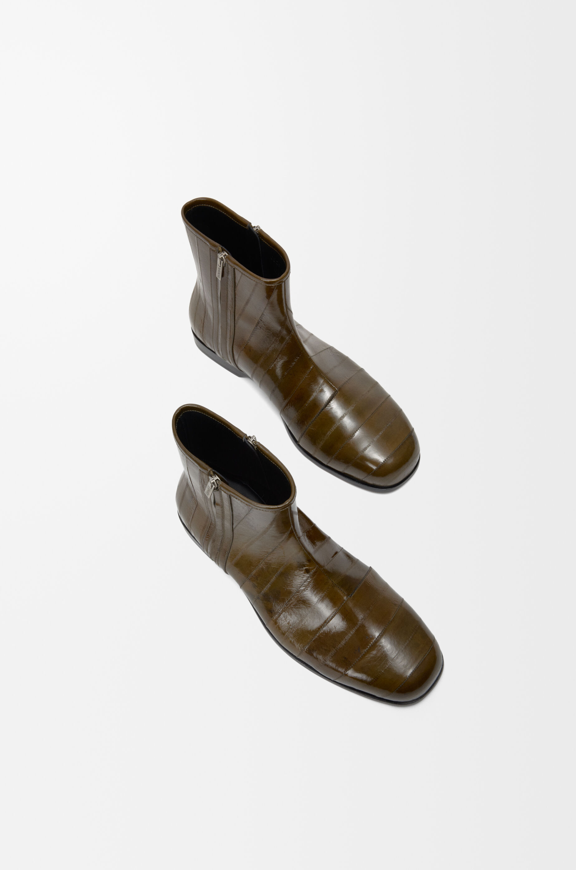 LOEWE Bobine ankle boot in hagfish Olive Green