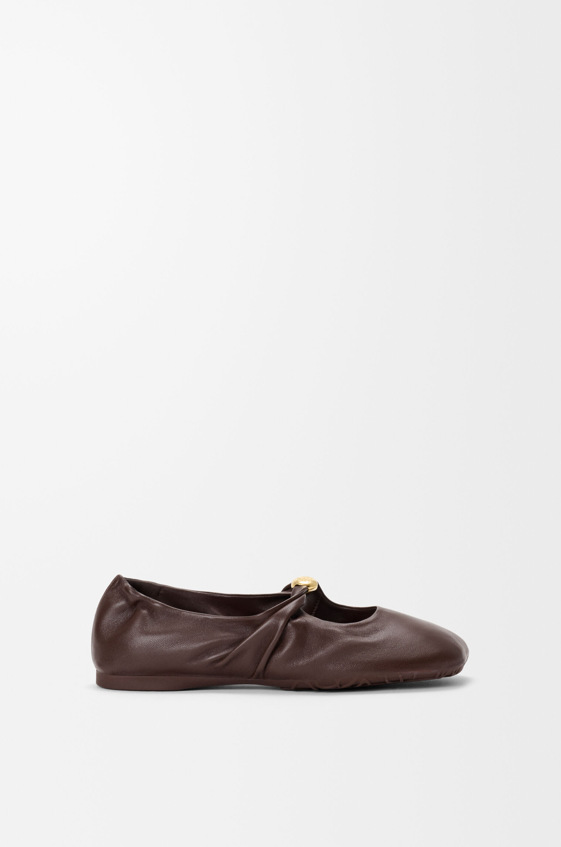 LOEWE Pebble Soft ballerina in nappa lambskin Brownie