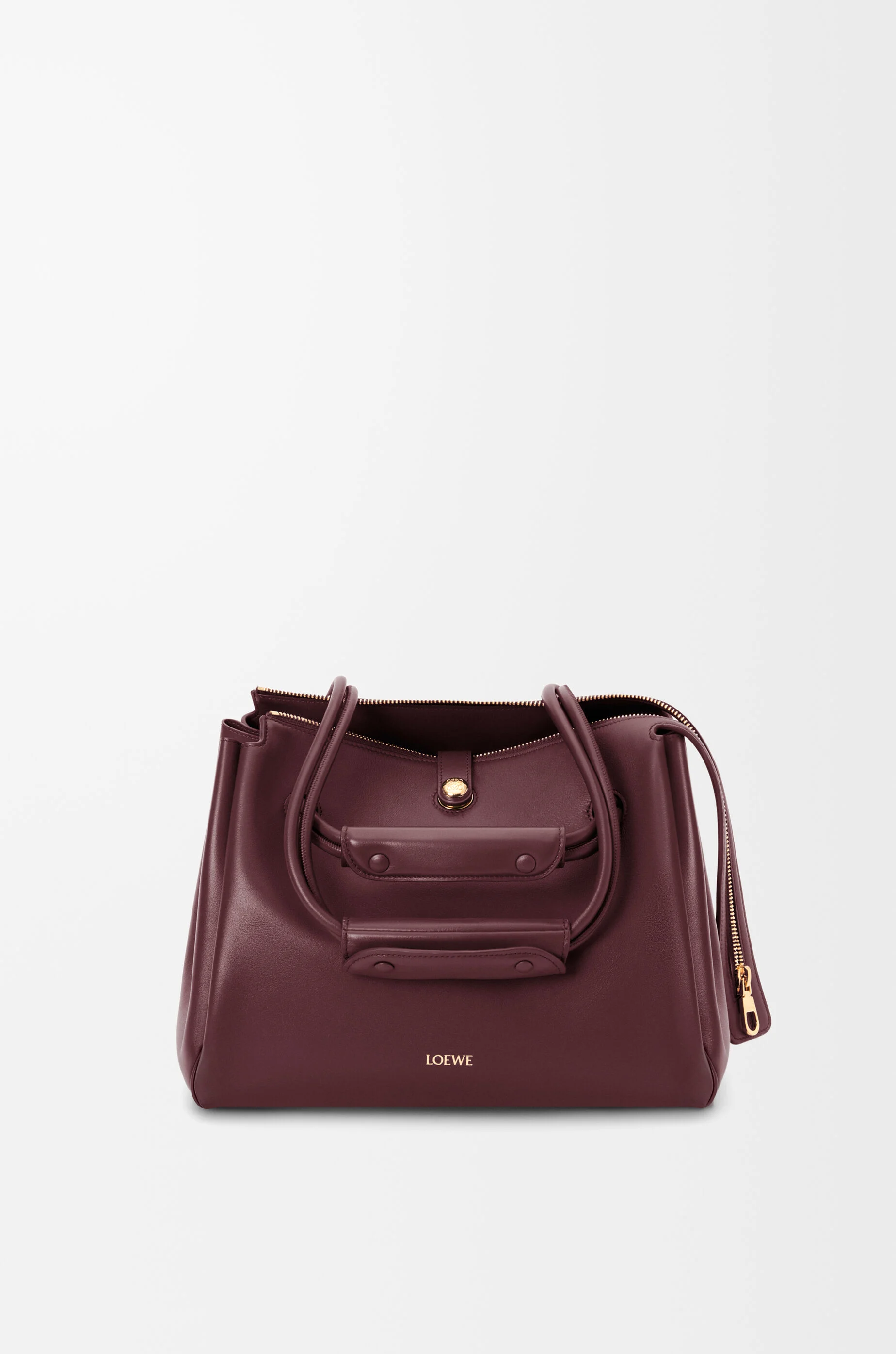 LOEWE Medium Madrid bag in supple calfskin Dark Burgundy