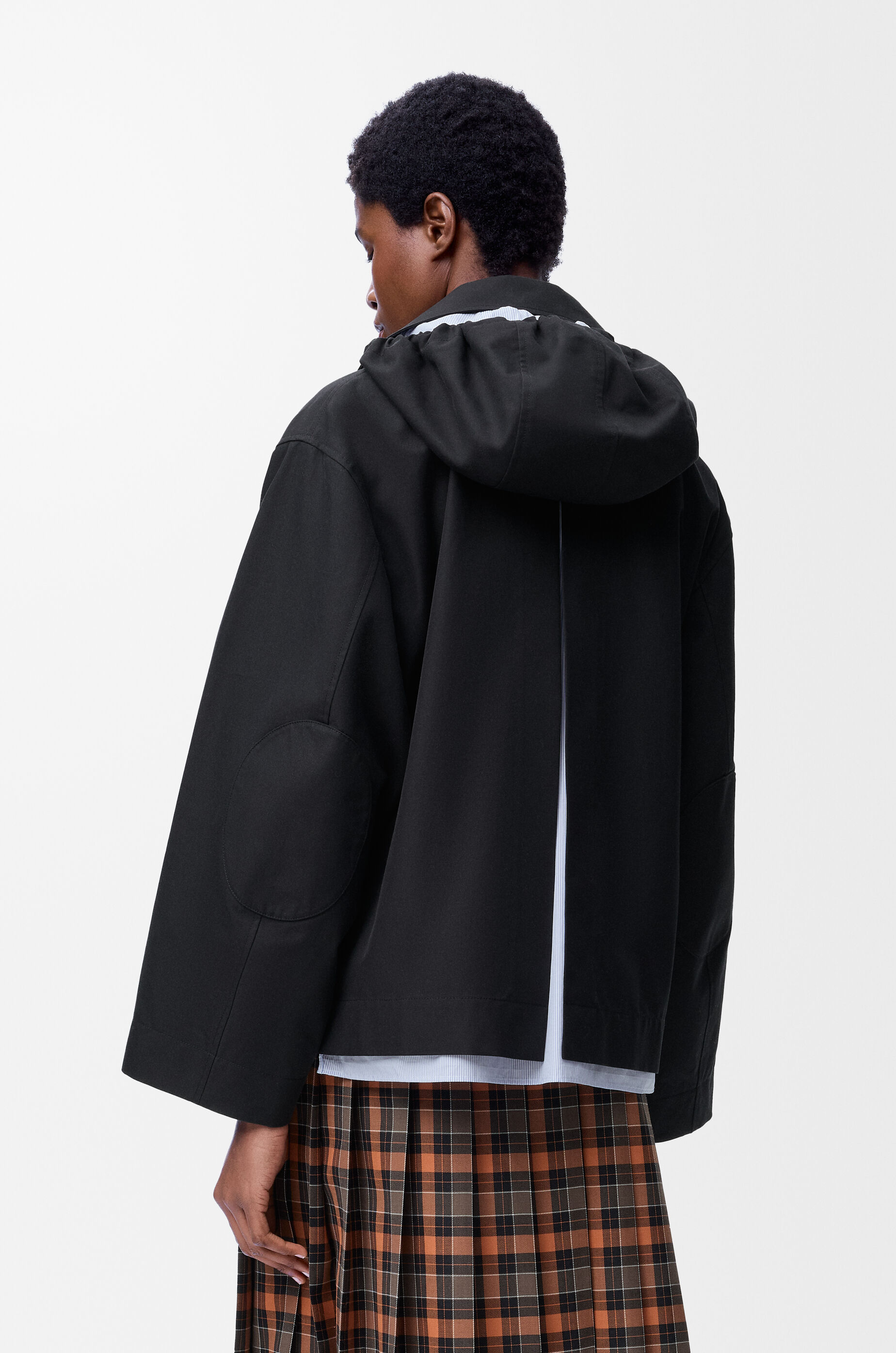 LOEWE Hooded parka in cotton Black