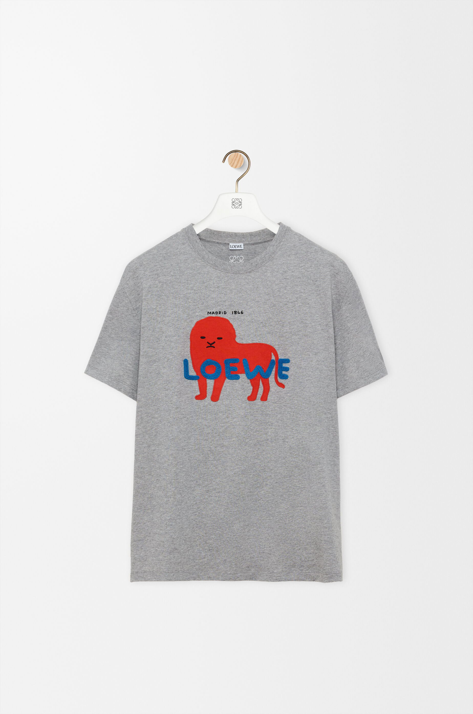 LOEWE Relaxed fit T-shirt in cotton Grey Melange