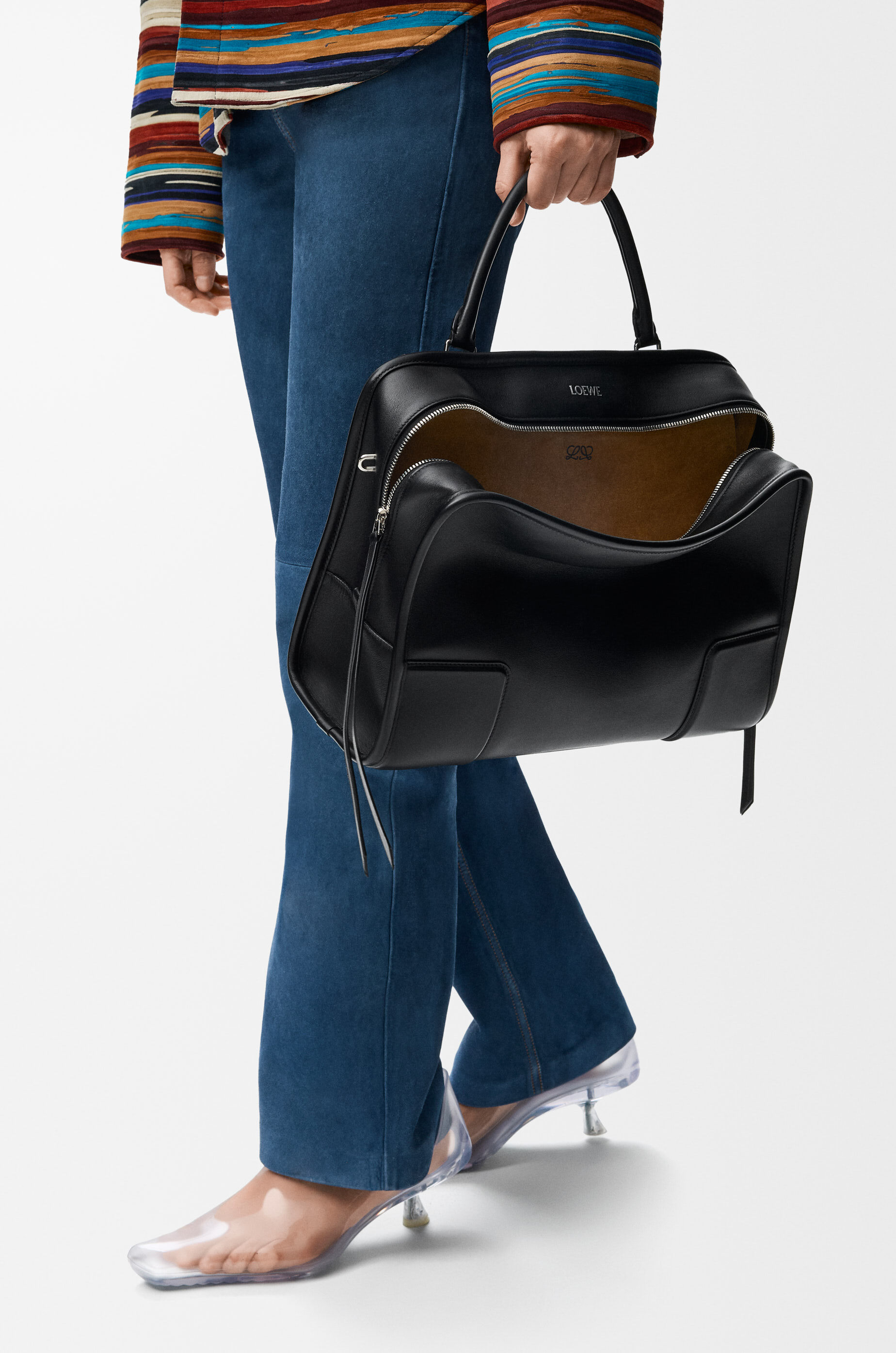 LOEWE Large Amazona 180 bag in soft calfskin Black