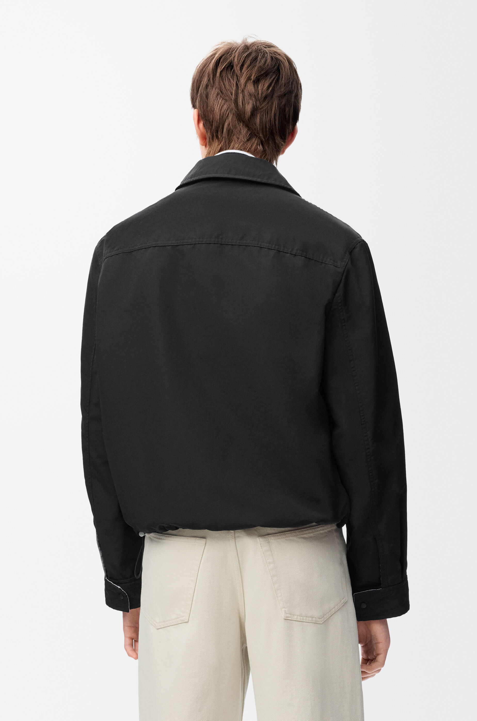 LOEWE Zip-up jacket in technical cotton Black