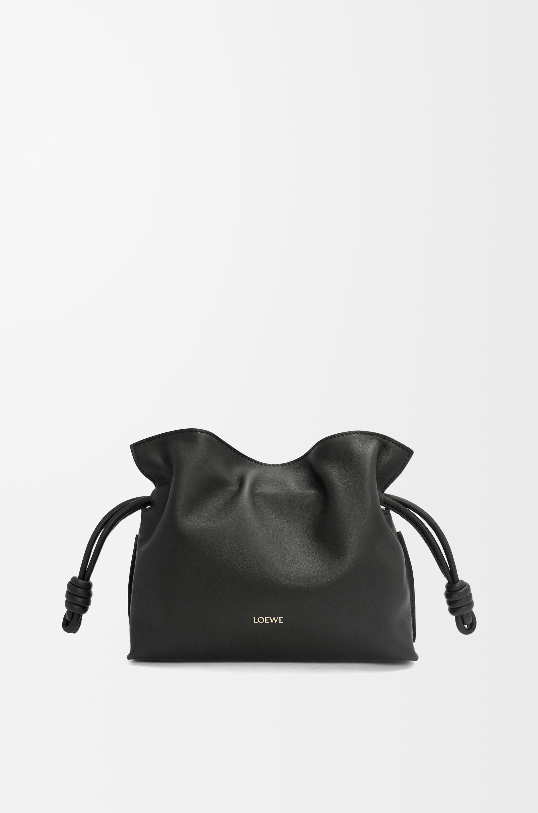 LOEWE Mini Flamenco clutch in nappa calfskin Black