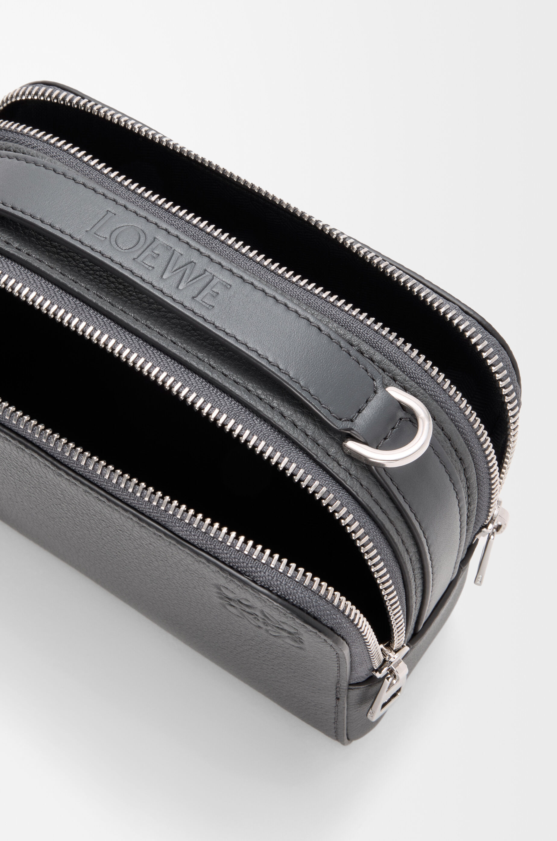 LOEWE Mini crossbody camera bag in soft grained calfskin Anthracite